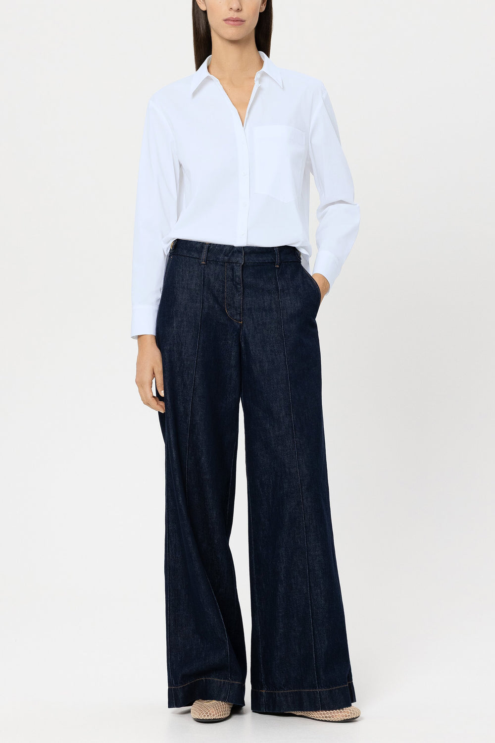 Hemdbluse mit Ajour-Stickerei - light blue - Standard