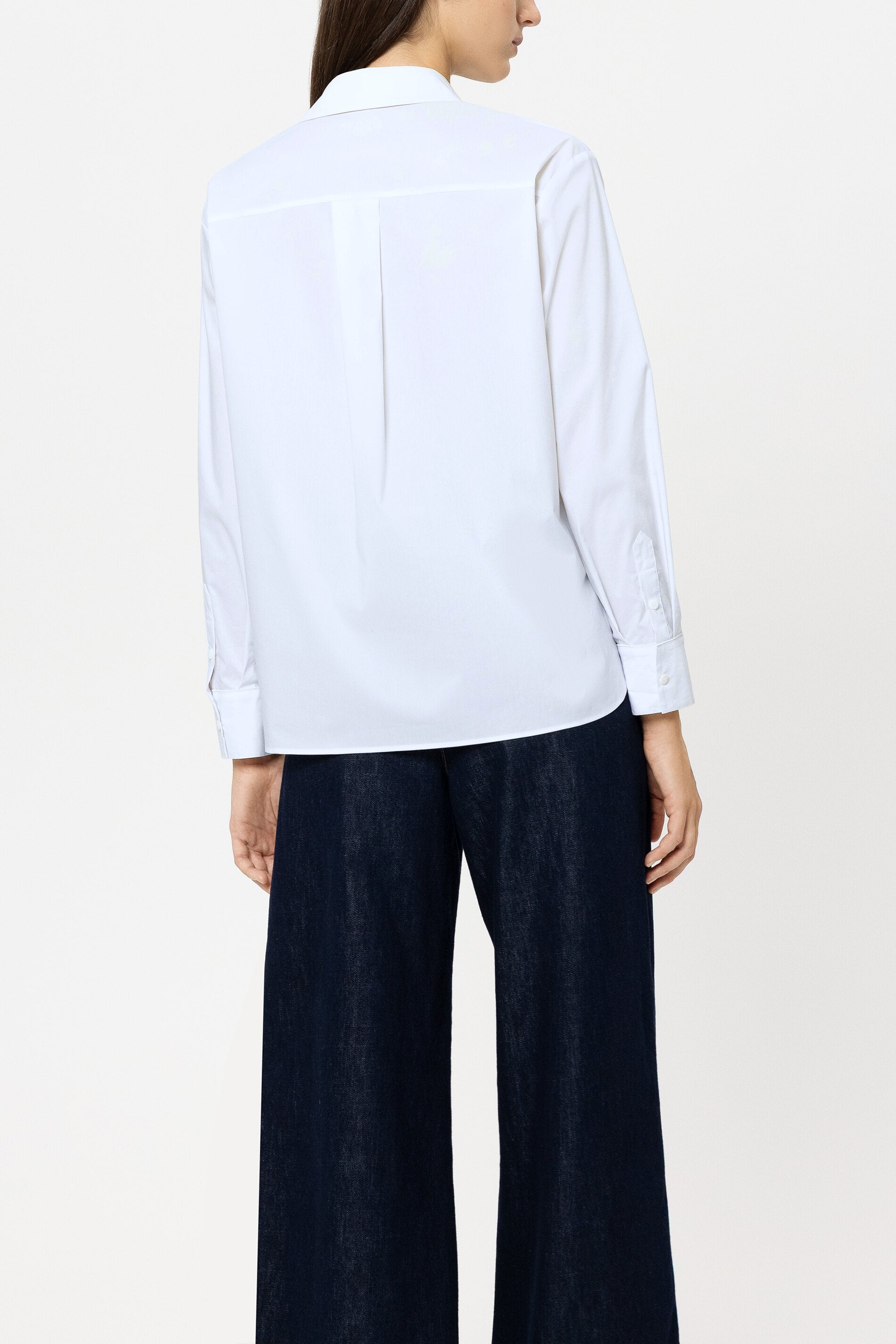 Hemdbluse mit Ajour-Stickerei - light blue - Standard | Model Rück