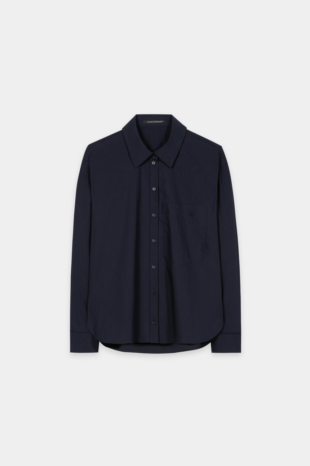 Hemdbluse mit Ajour-Stickerei - navy blue - Standard