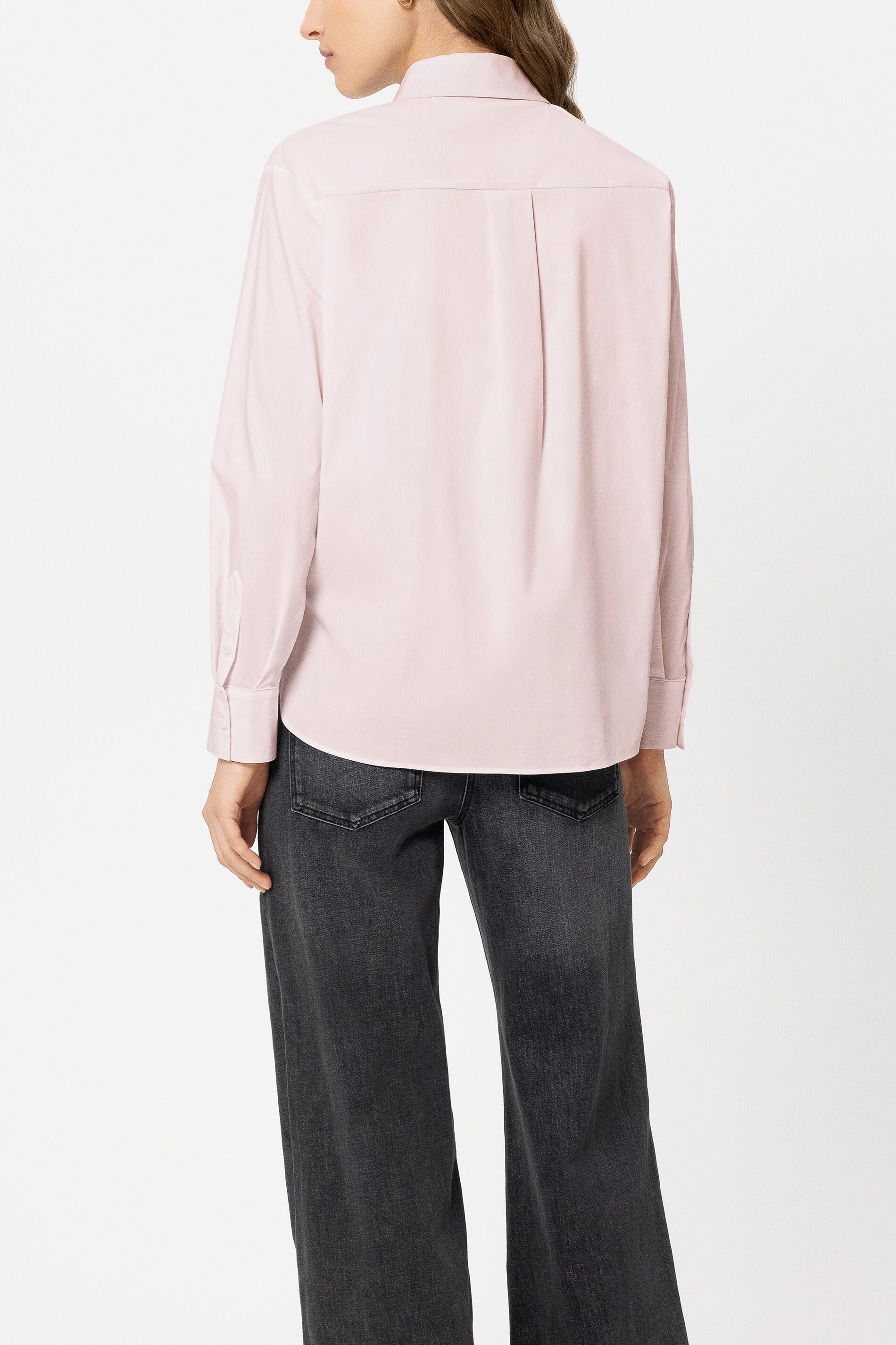 Hemdbluse mit Ajour-Stickerei - creamy blush - Standard | Model Rück