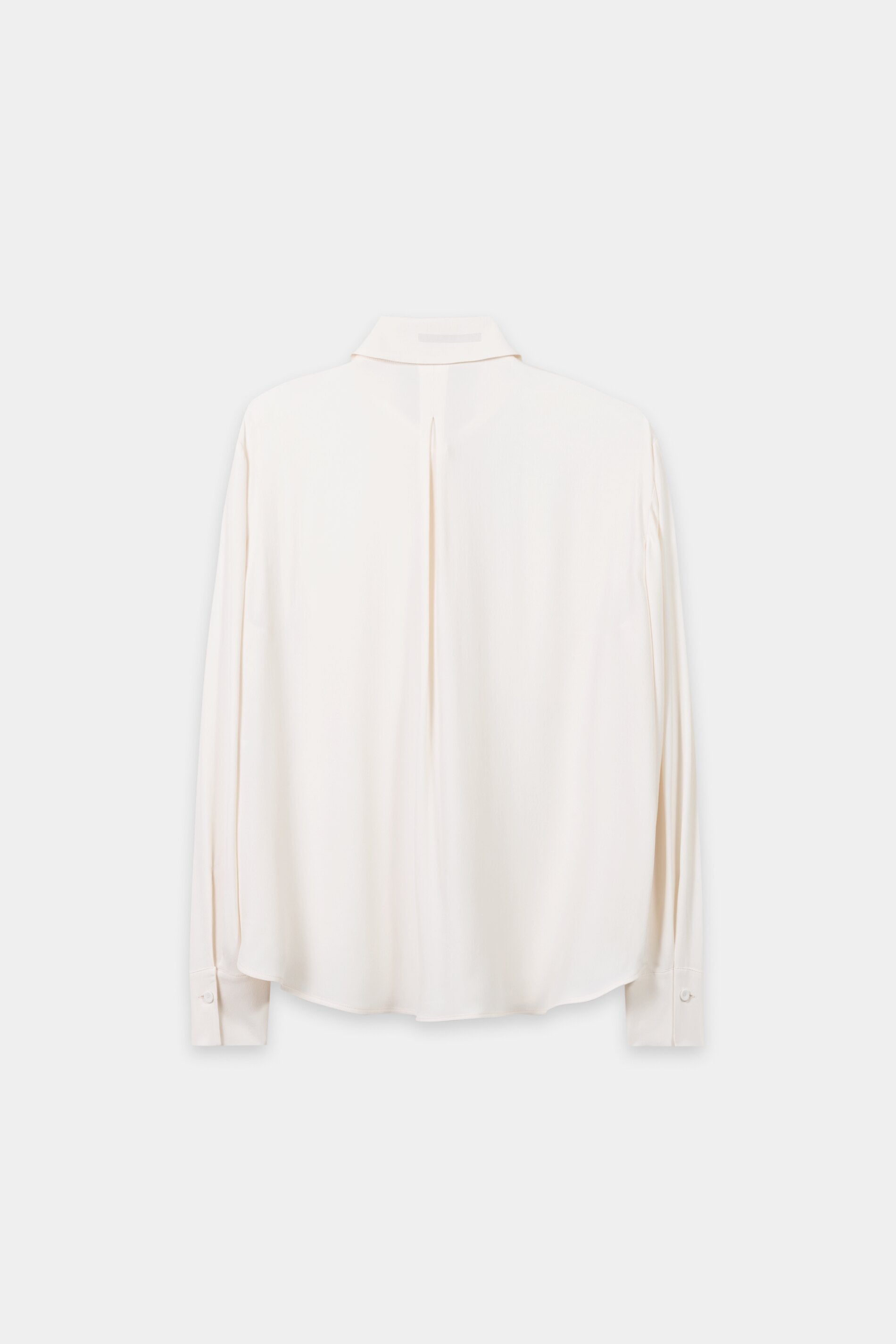 Hemdbluse aus Seiden-Mix - cream - Standard | Artikel Rück