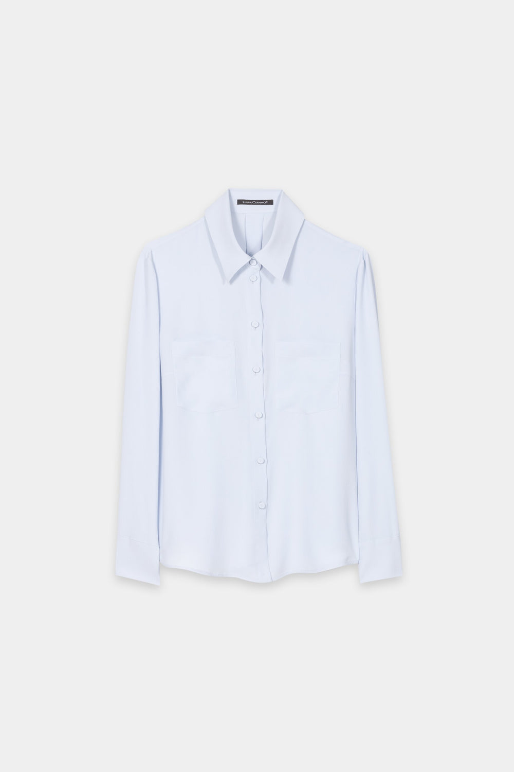 Hemdbluse aus Seiden-Mix - light blue - Standard