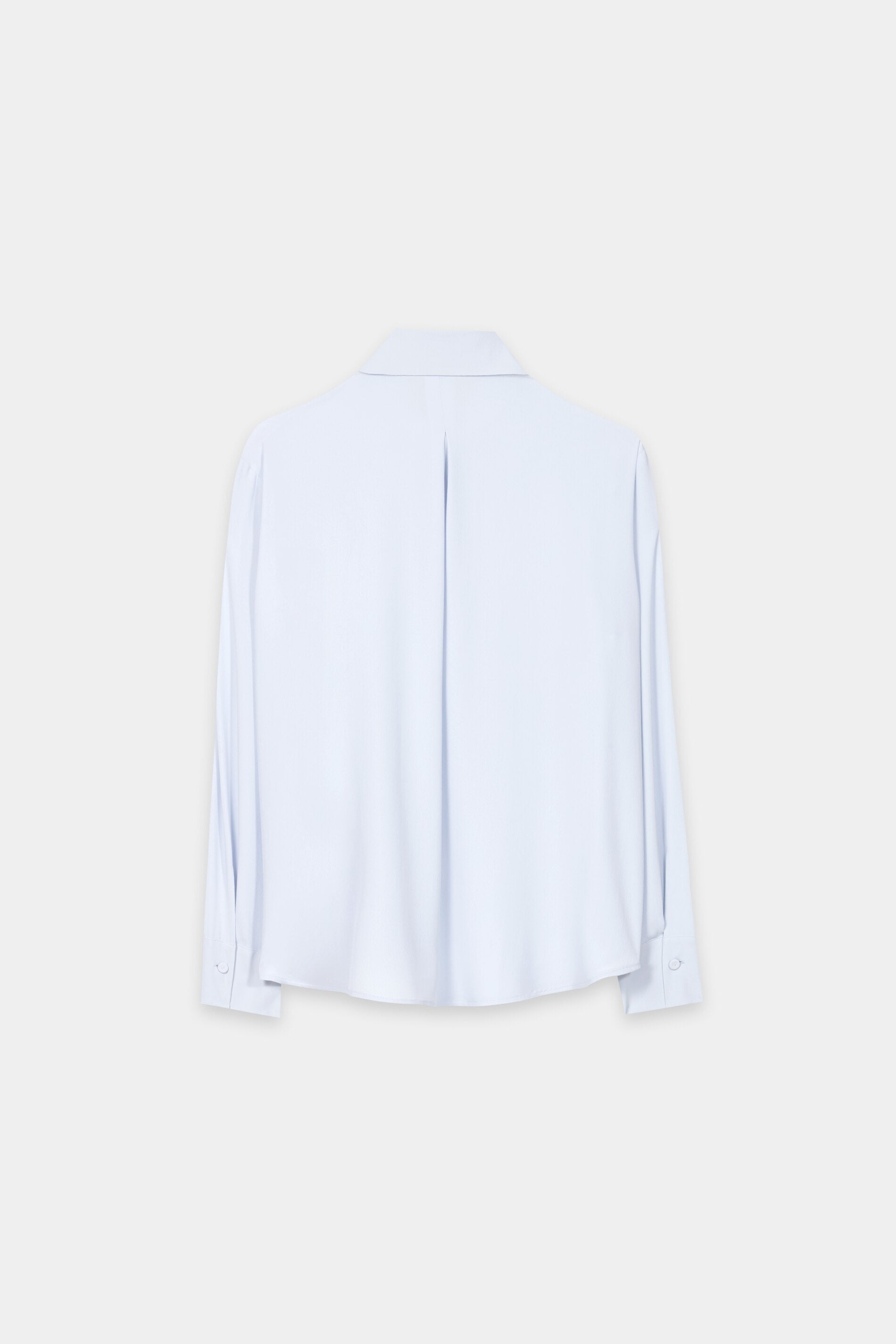 Hemdbluse aus Seiden-Mix - light blue - Standard | Artikel Rück