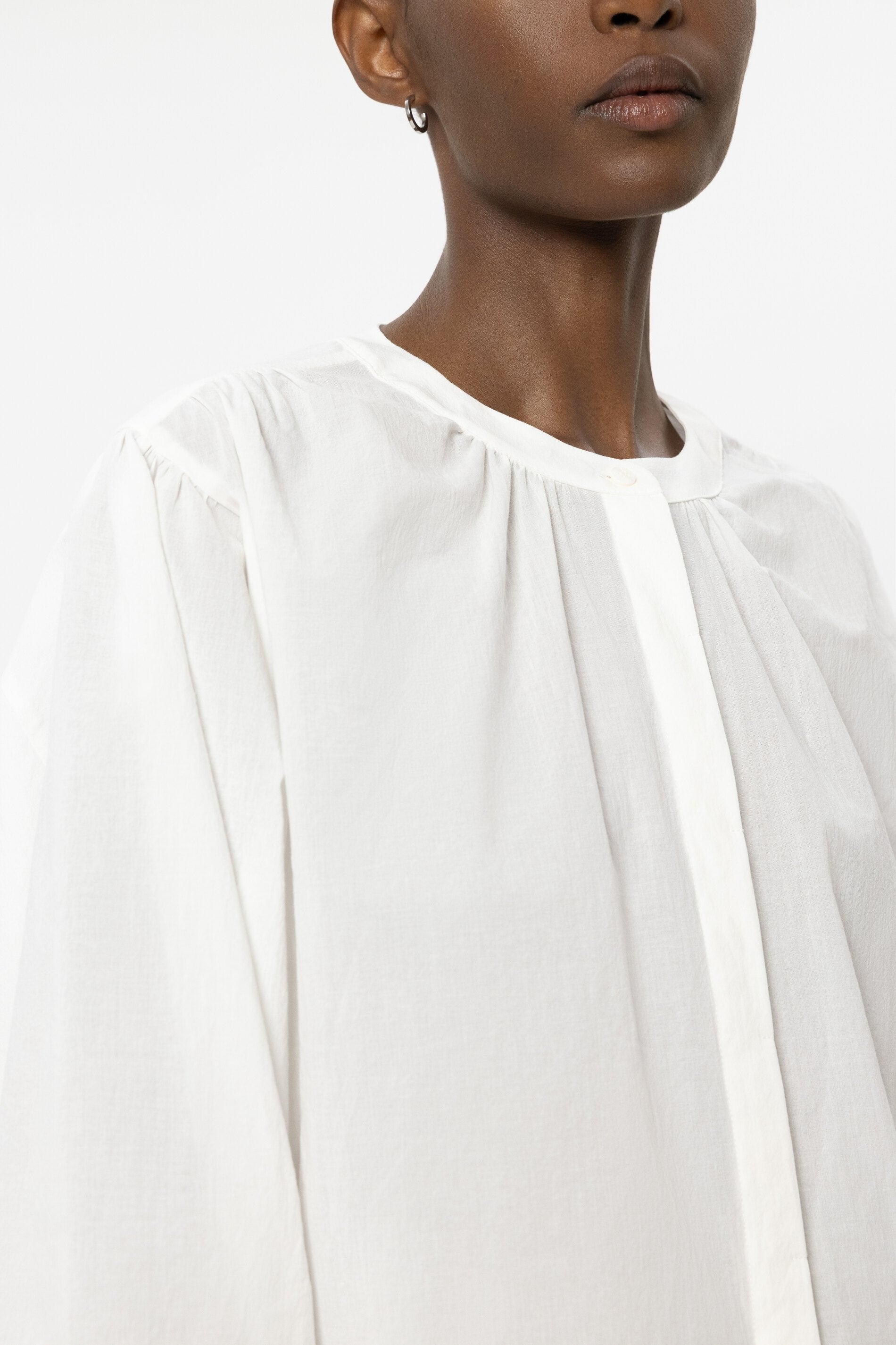 Cotton voile shirt - white - Standard