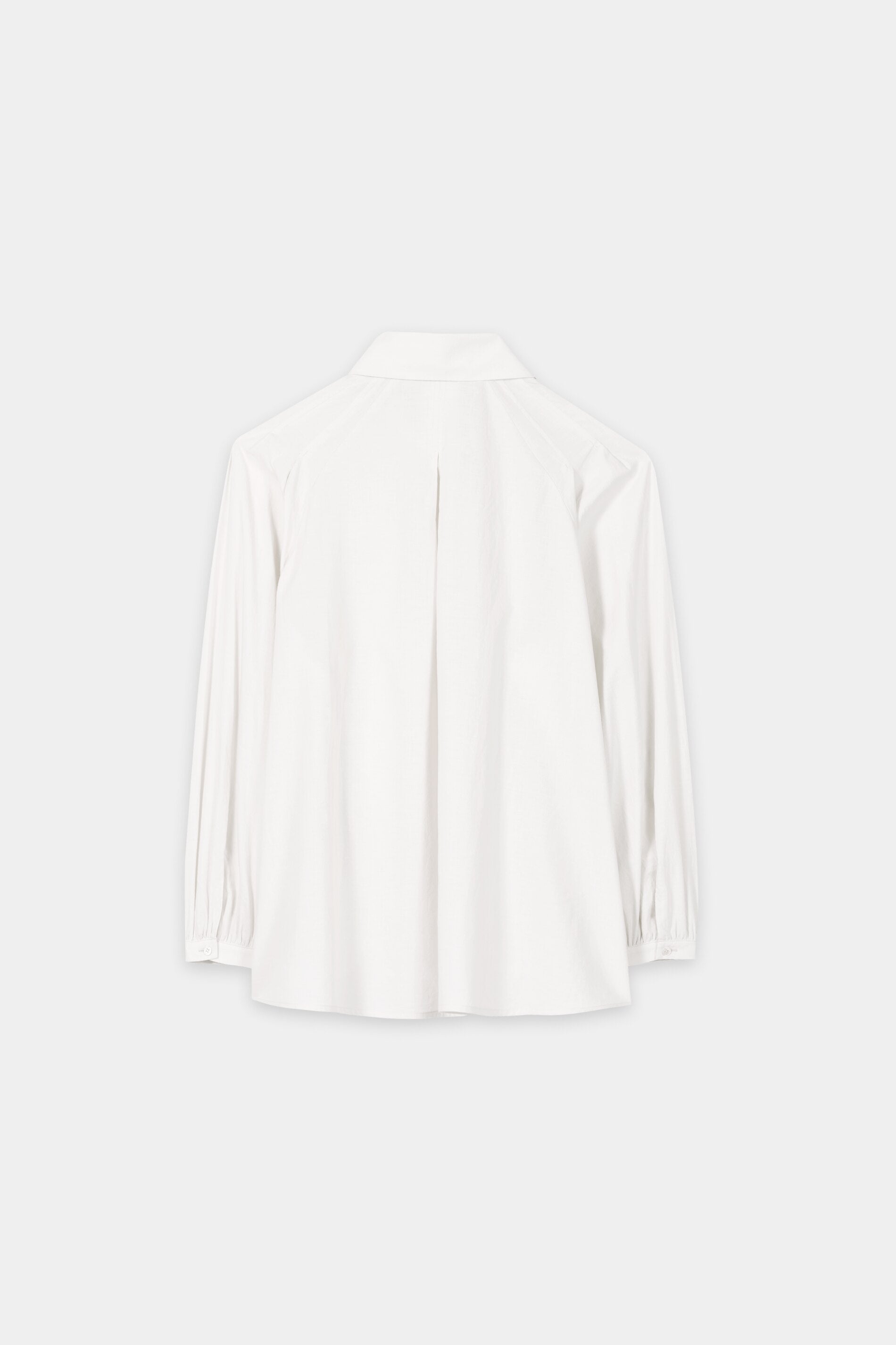 Cotton voile shirt blouse - white - Standard