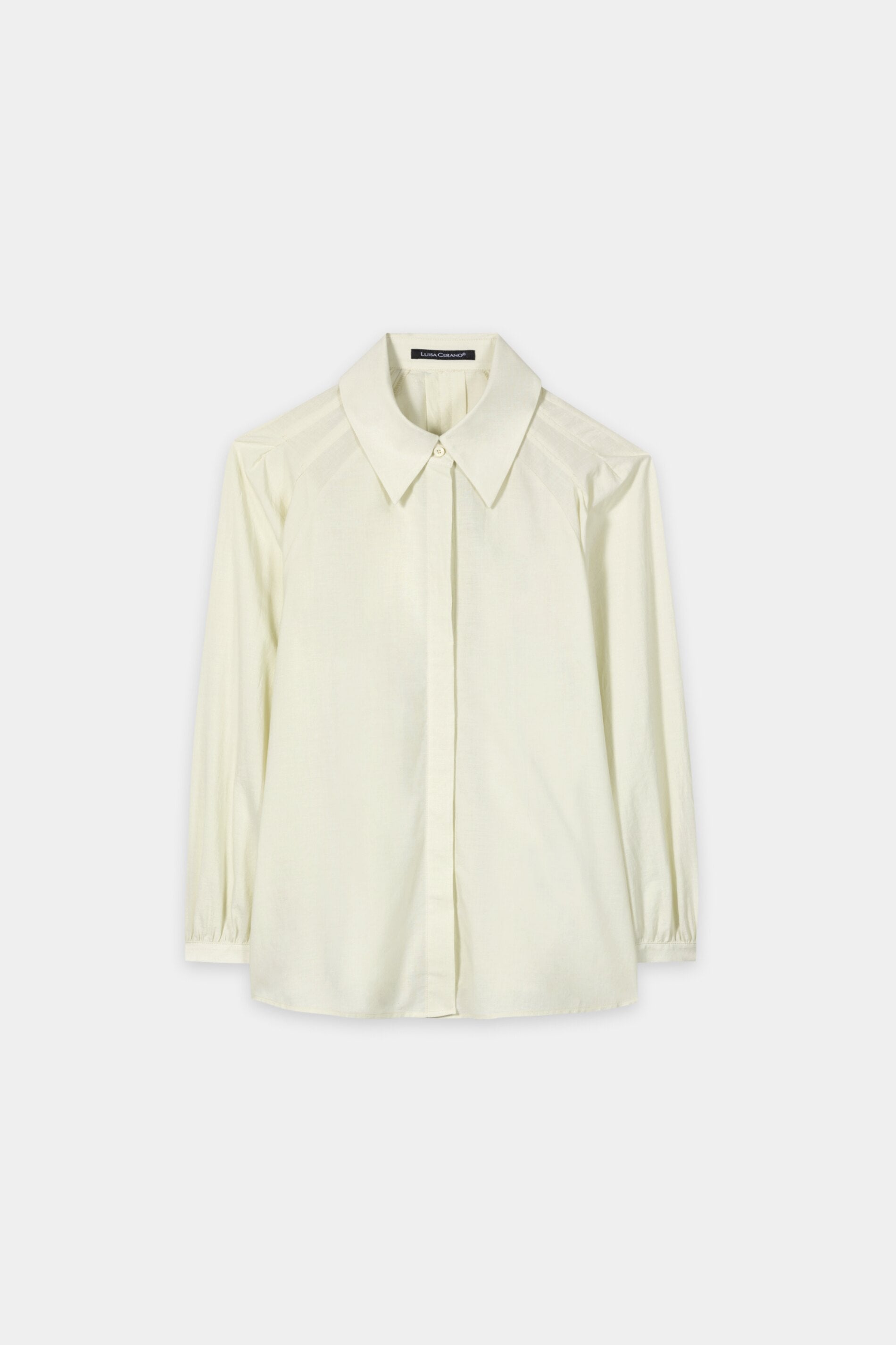 Cotton voile shirt blouse - white - Standard