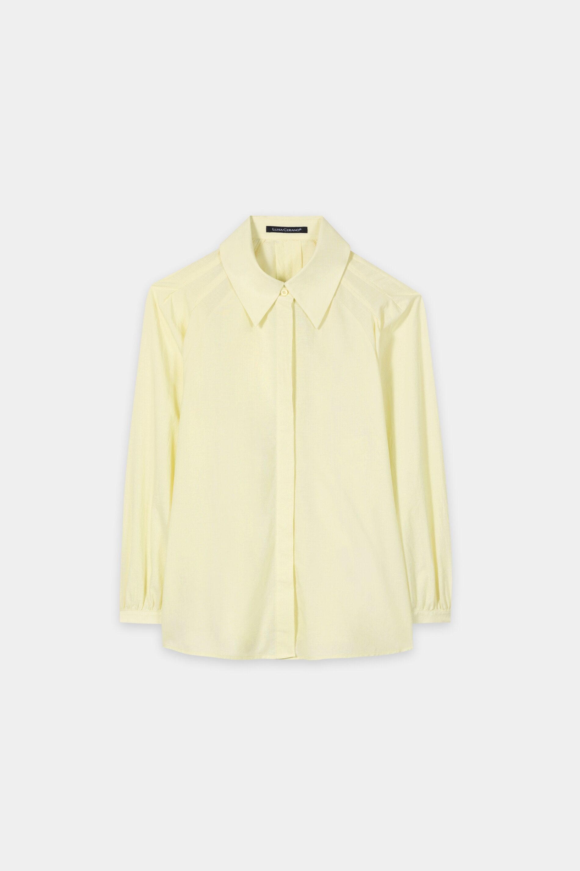Cotton voile shirt blouse - citron - Standard