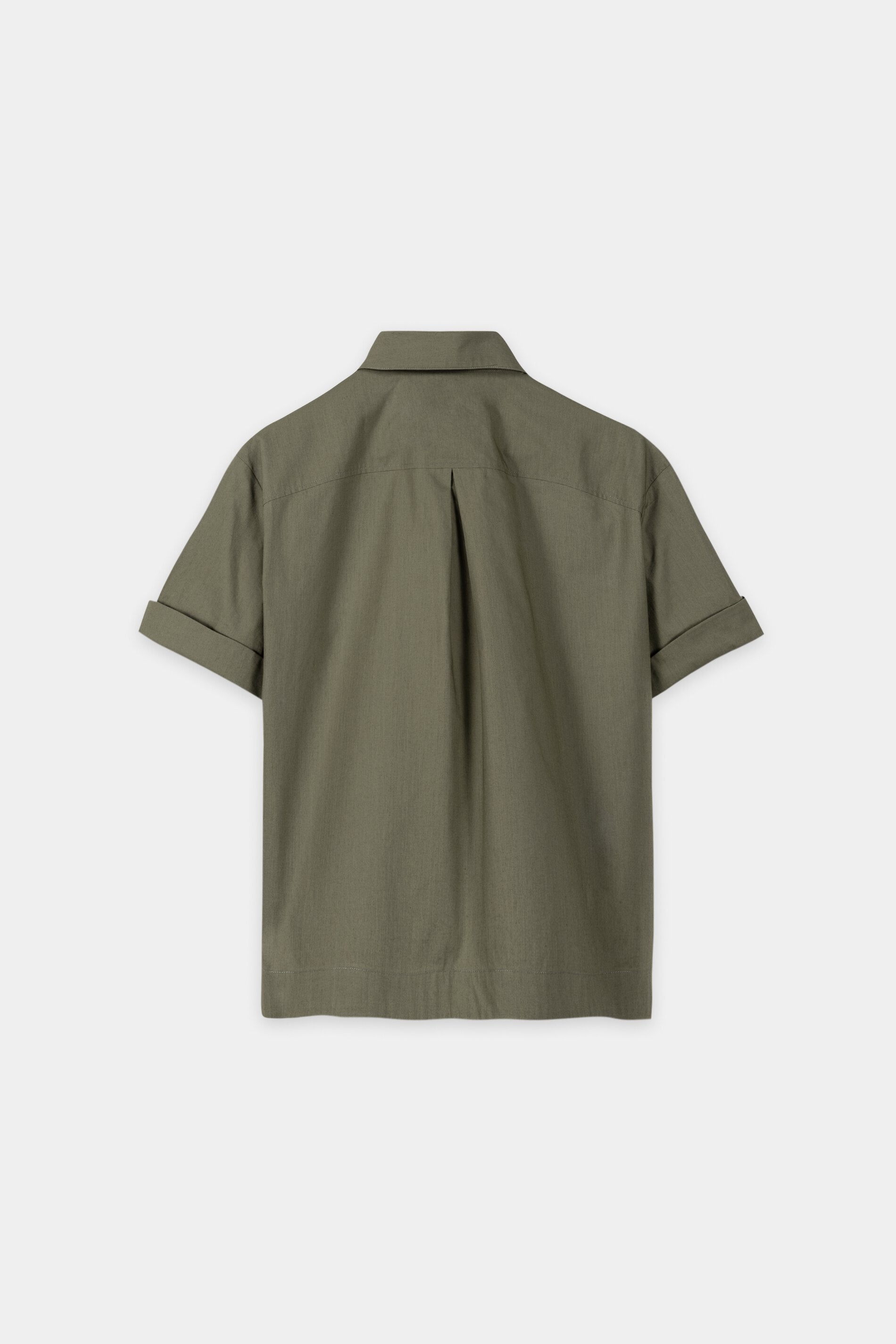 Baumwoll-Kurzarm-Hemd - khaki - Standard | Artikel Rück