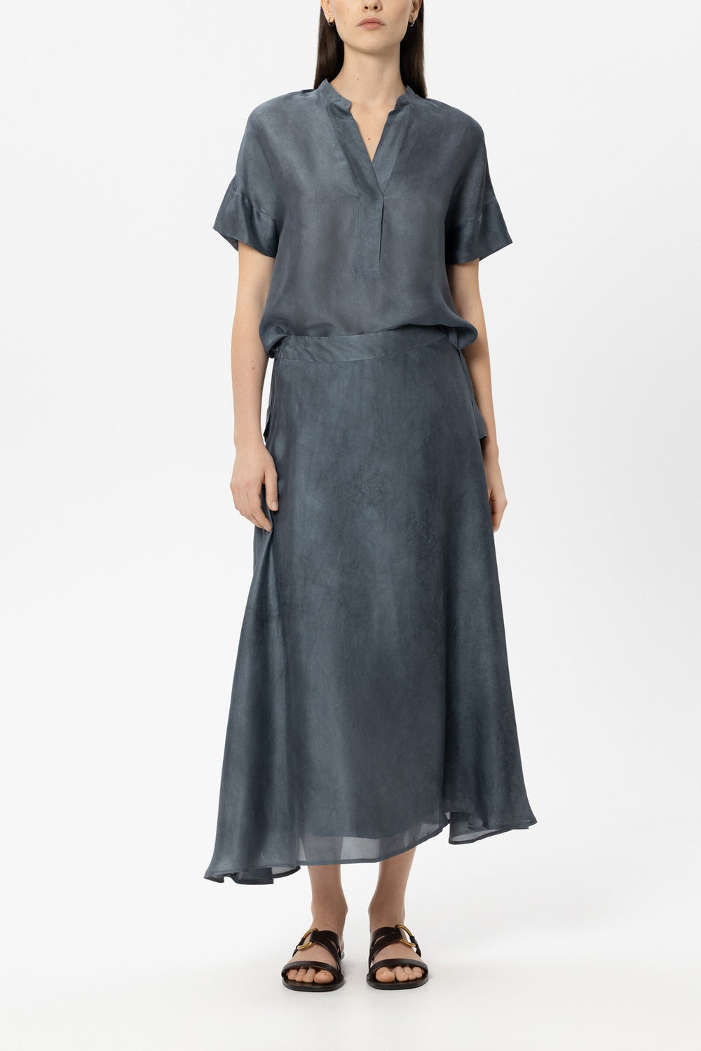 Tunika aus Seiden-Mix - tinted blue - Standard