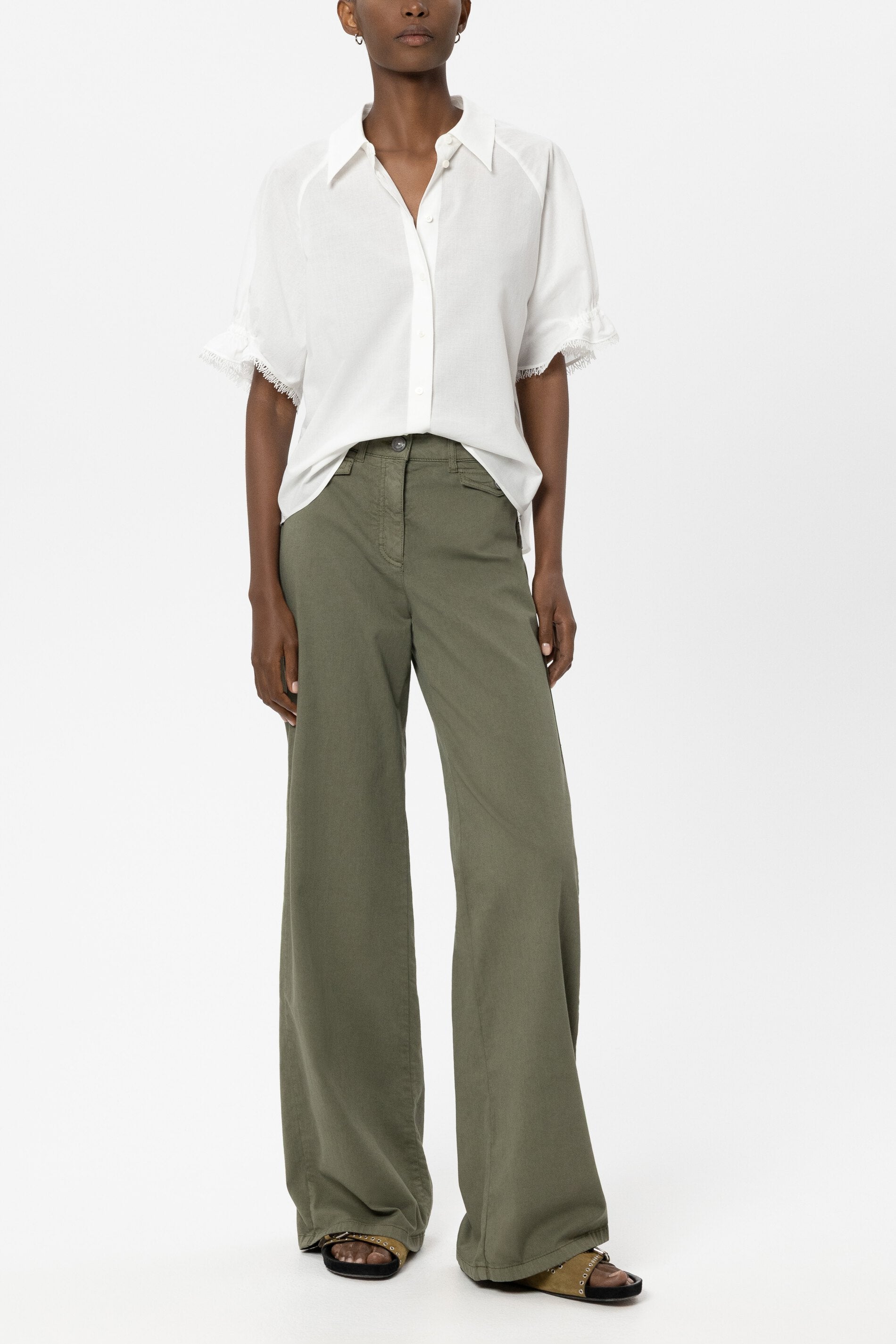 Cotton voile blouse - white - Standard