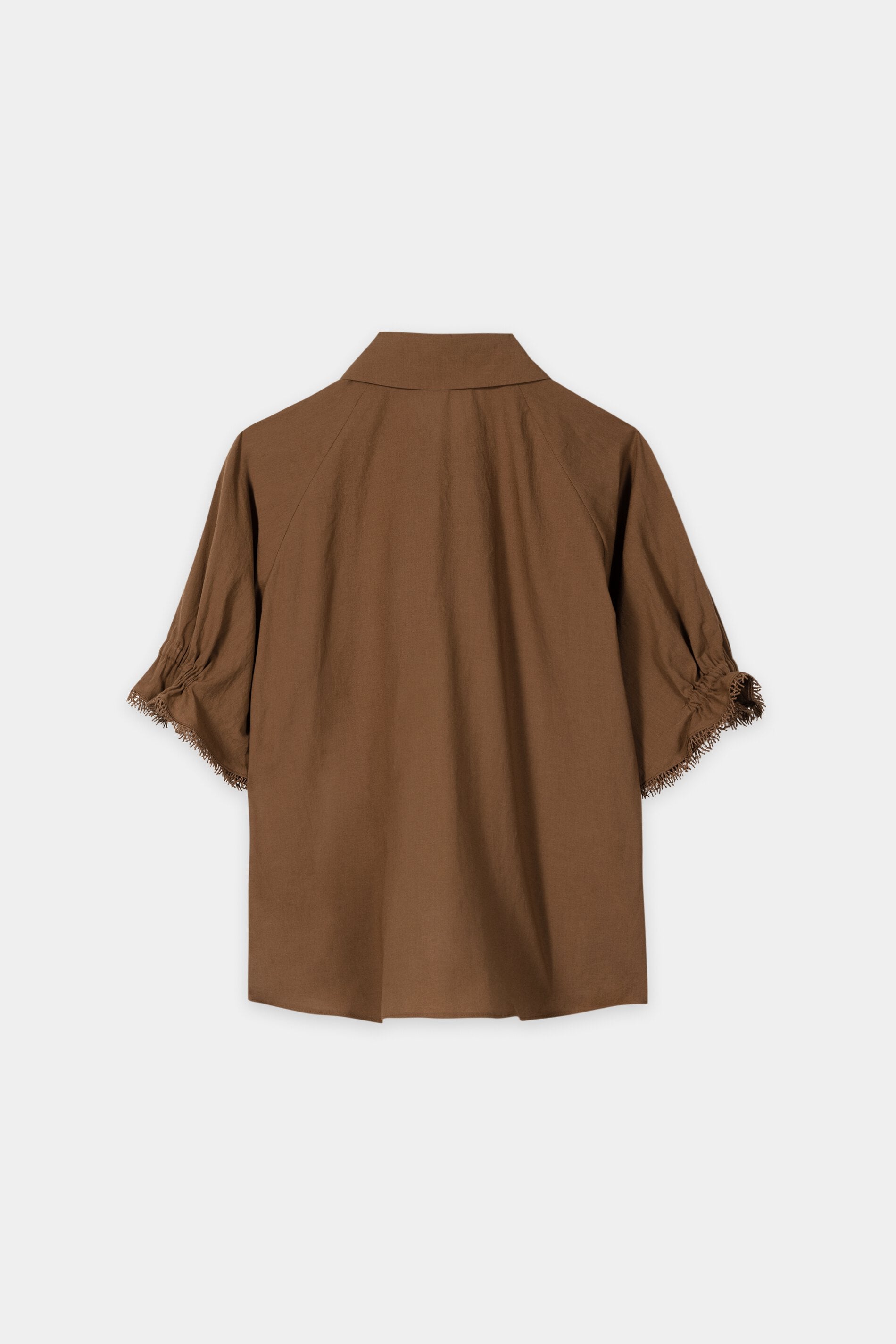 Cotton voile blouse - dark terracotta - Standard