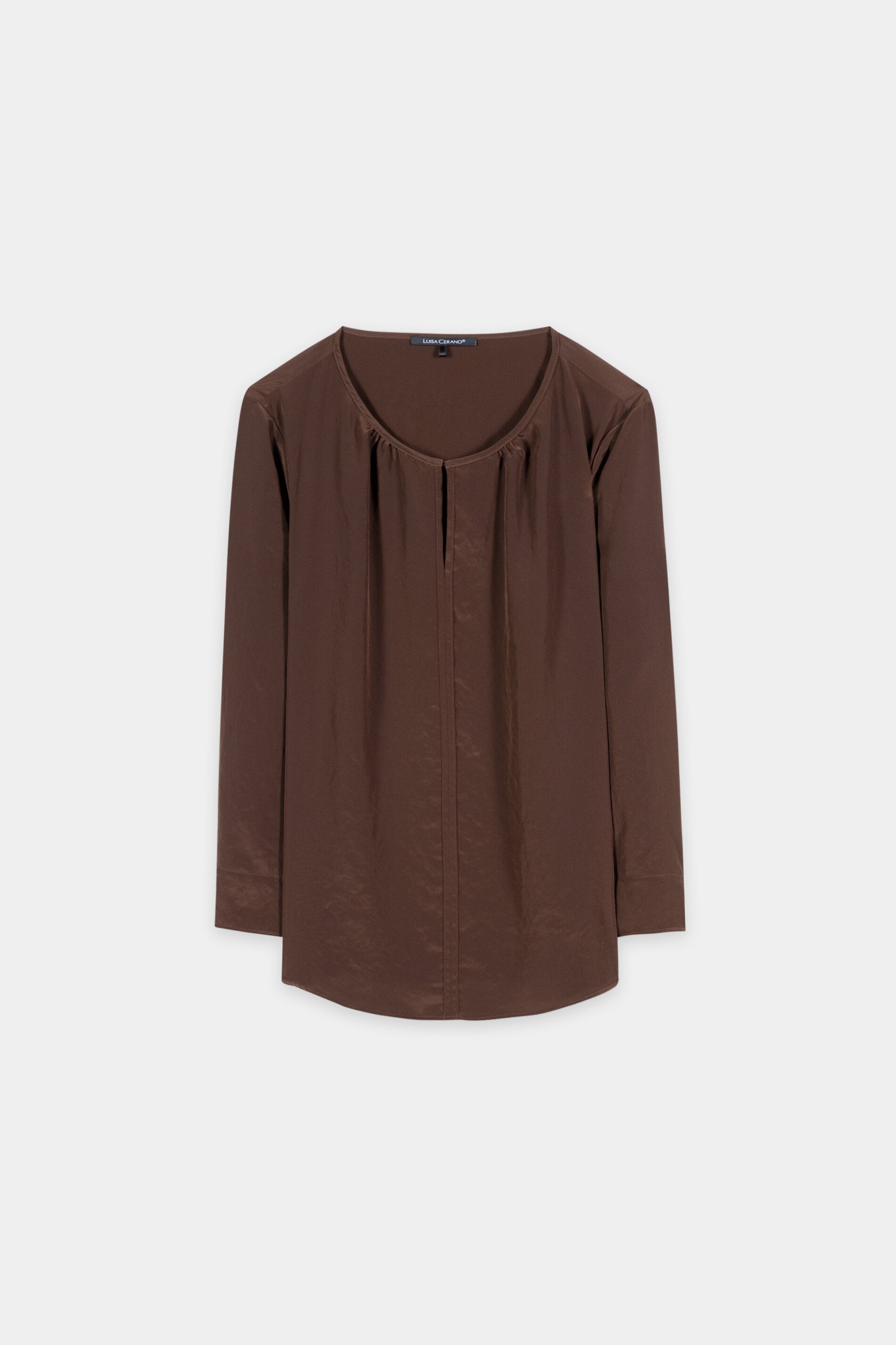 Fließendes Blusenshirt - marone - Standard | Artikel Front