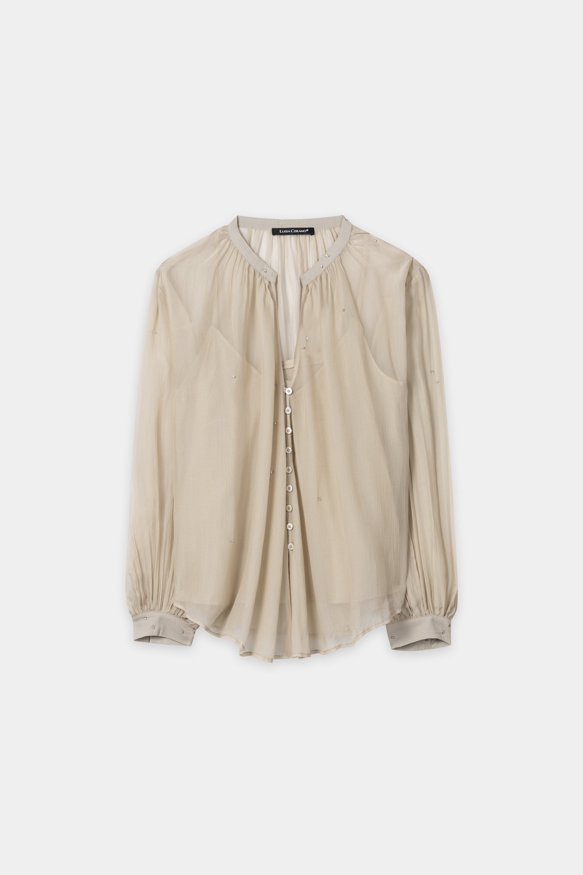 Bluse mit Kristallsteinen - ginger - Standard | Artikel Front