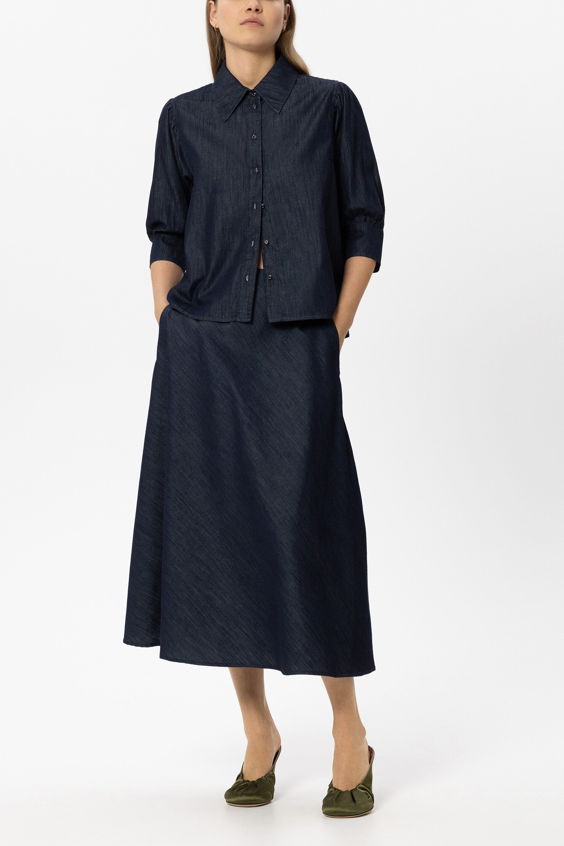 Denim-Bluse - multi - Standard | Model Front