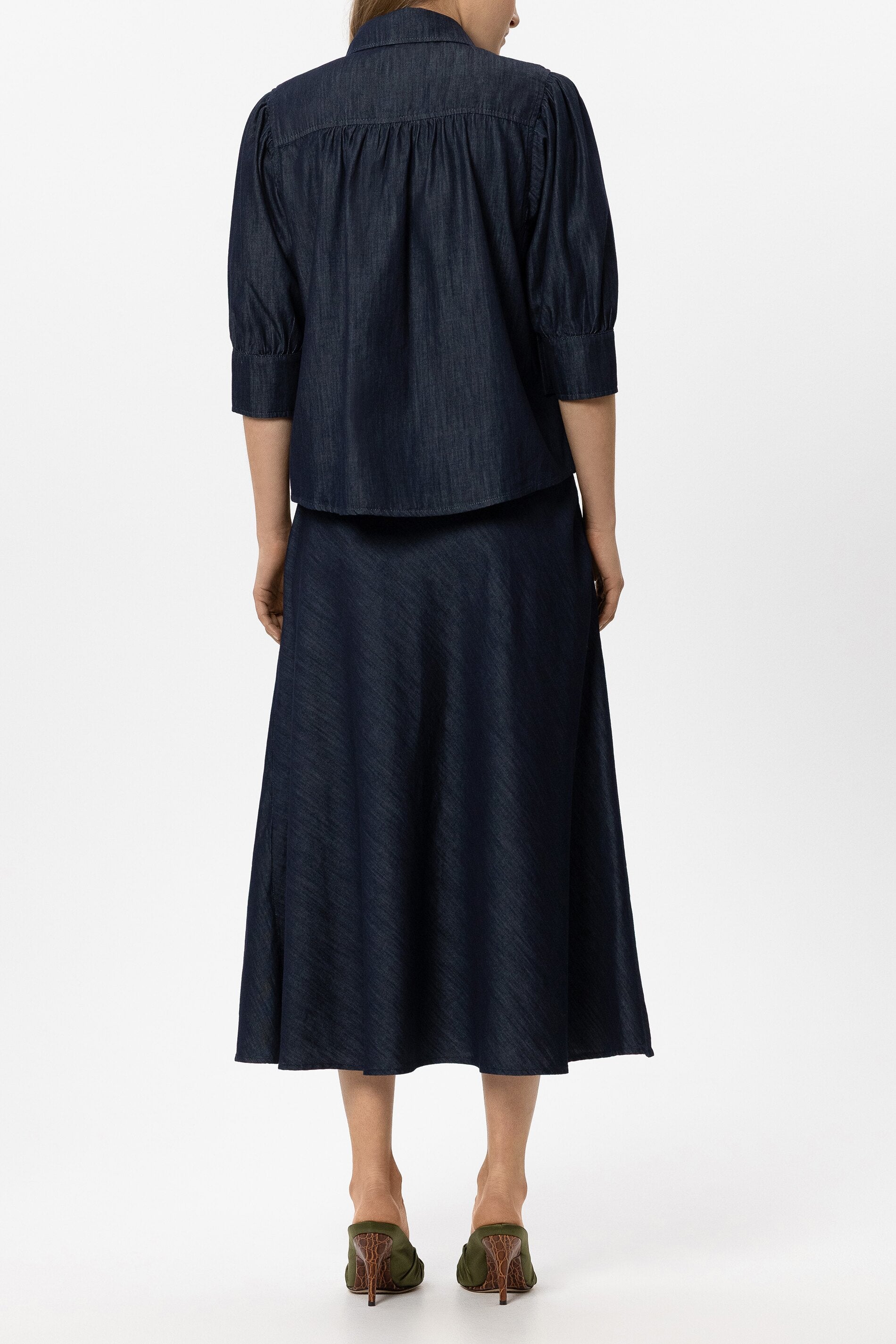 Denim-Bluse - multi - Standard | Model Rück