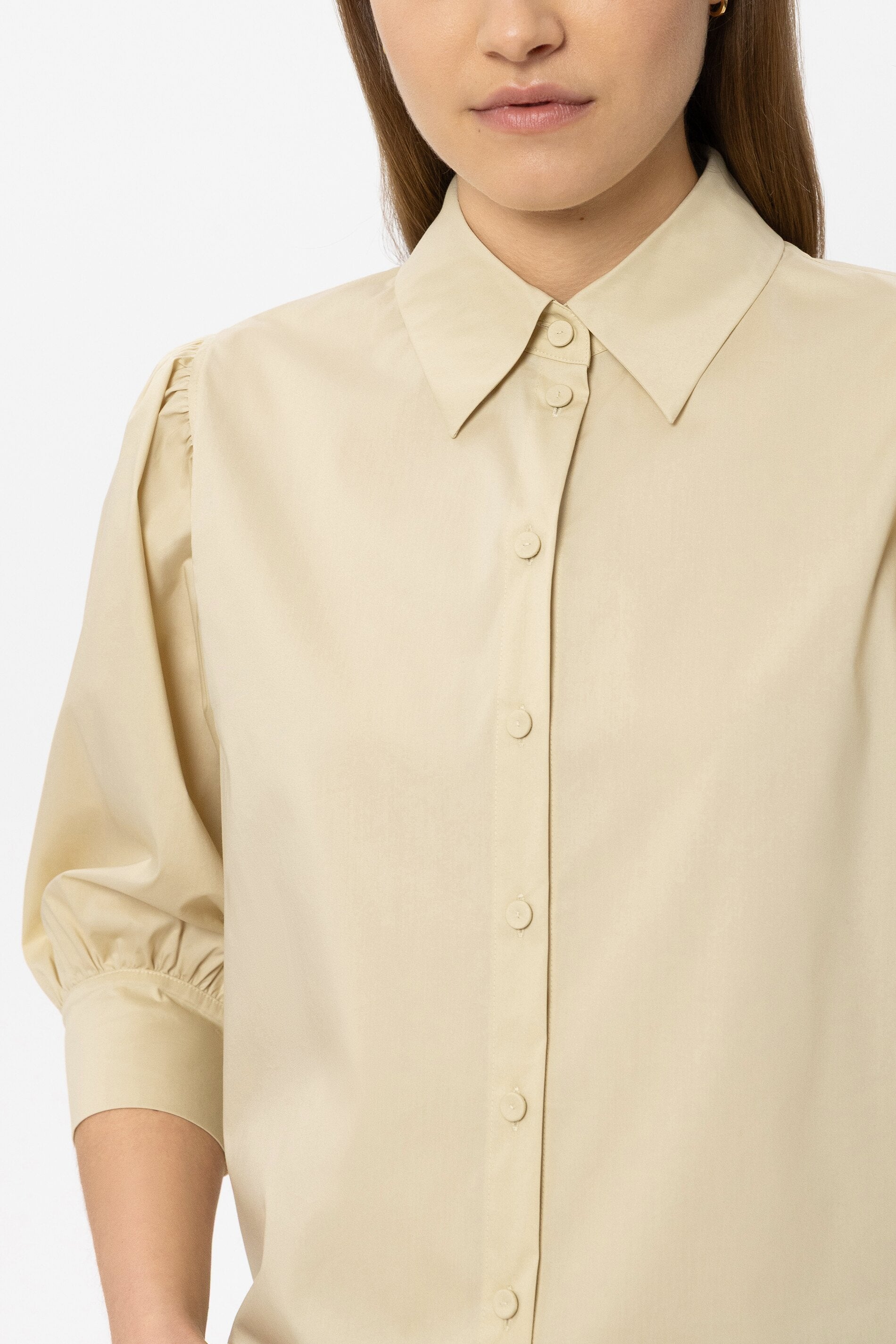 Bluse aus Baumwoll-Mix - butter yellow - Standard | Model Detail