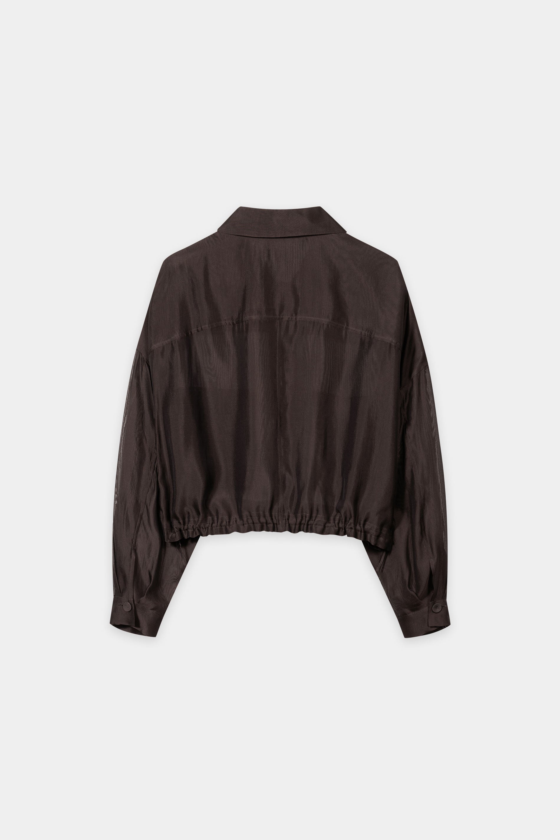 Organza-Overshirt - dark brown - Standard | Artikel Rück