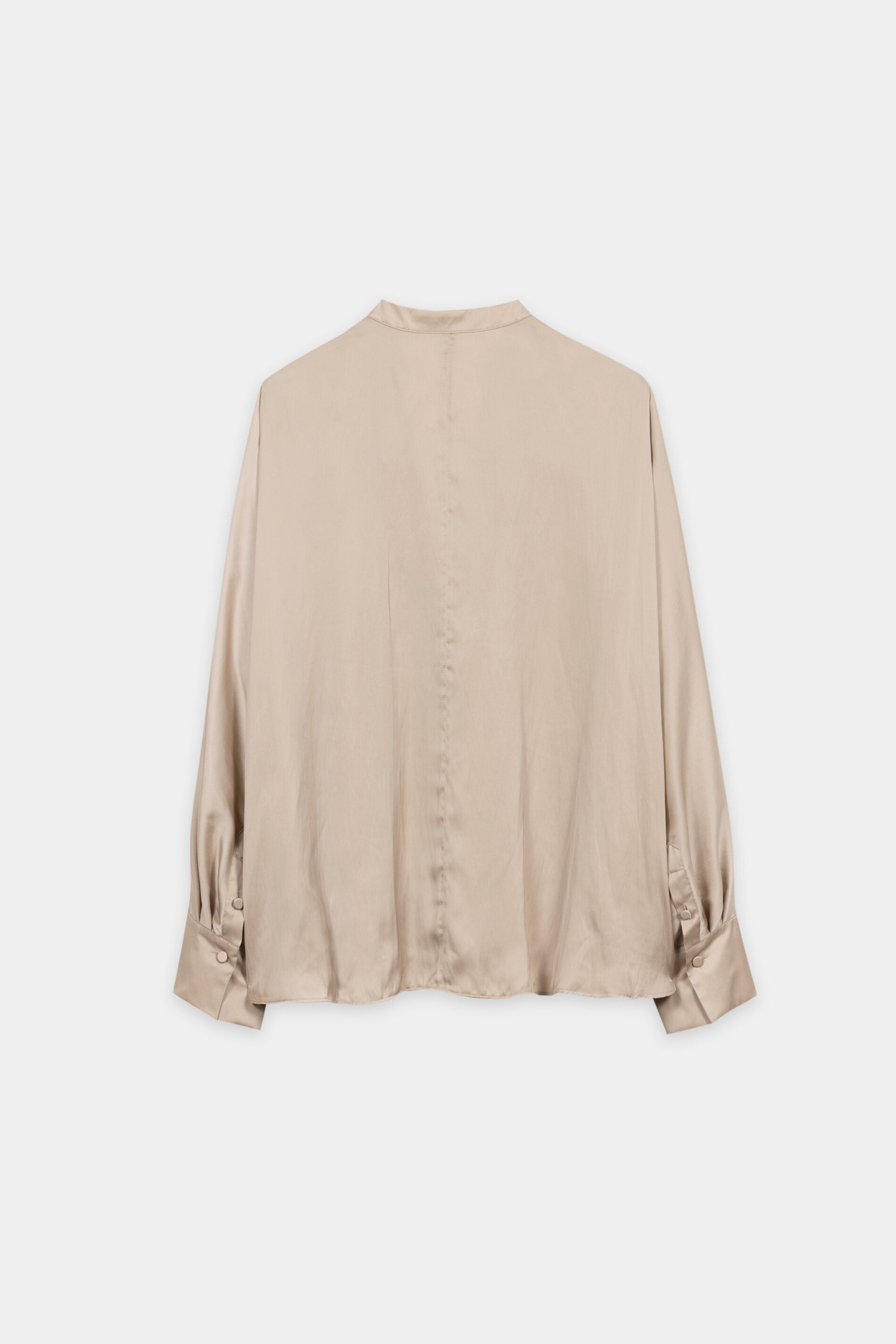 Satin-Cape-Bluse - cappuccino - Standard | Artikel Rück