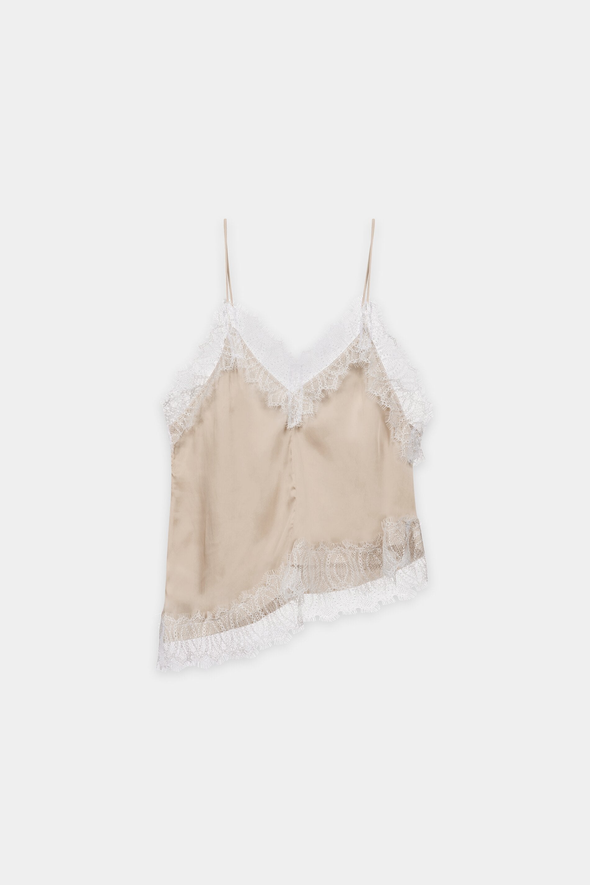 Satin-Lingerie-Top - cappuccino - Standard | Artikel Rück