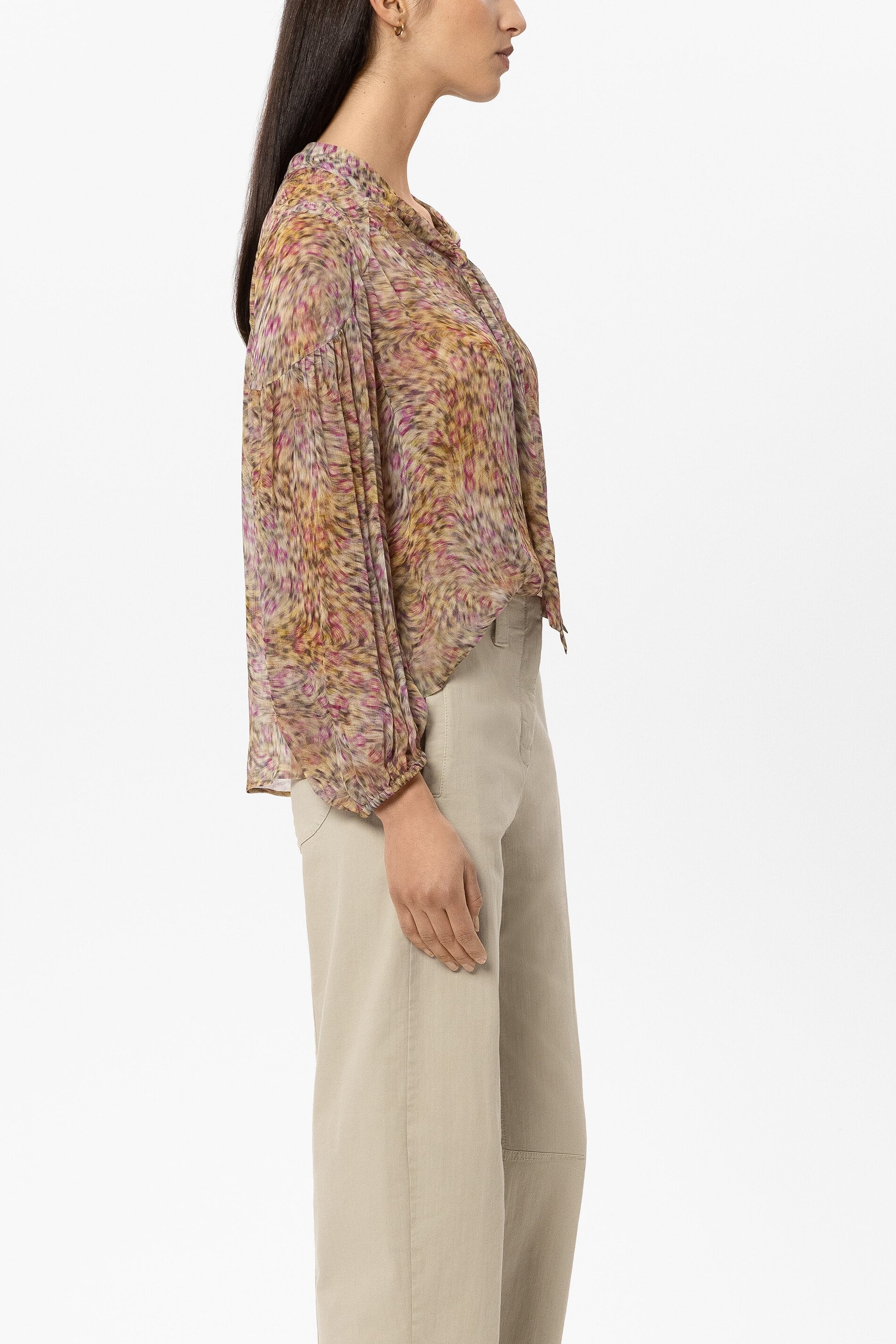 Bluse mit Animal-Print - multi - Standard | Model Seite