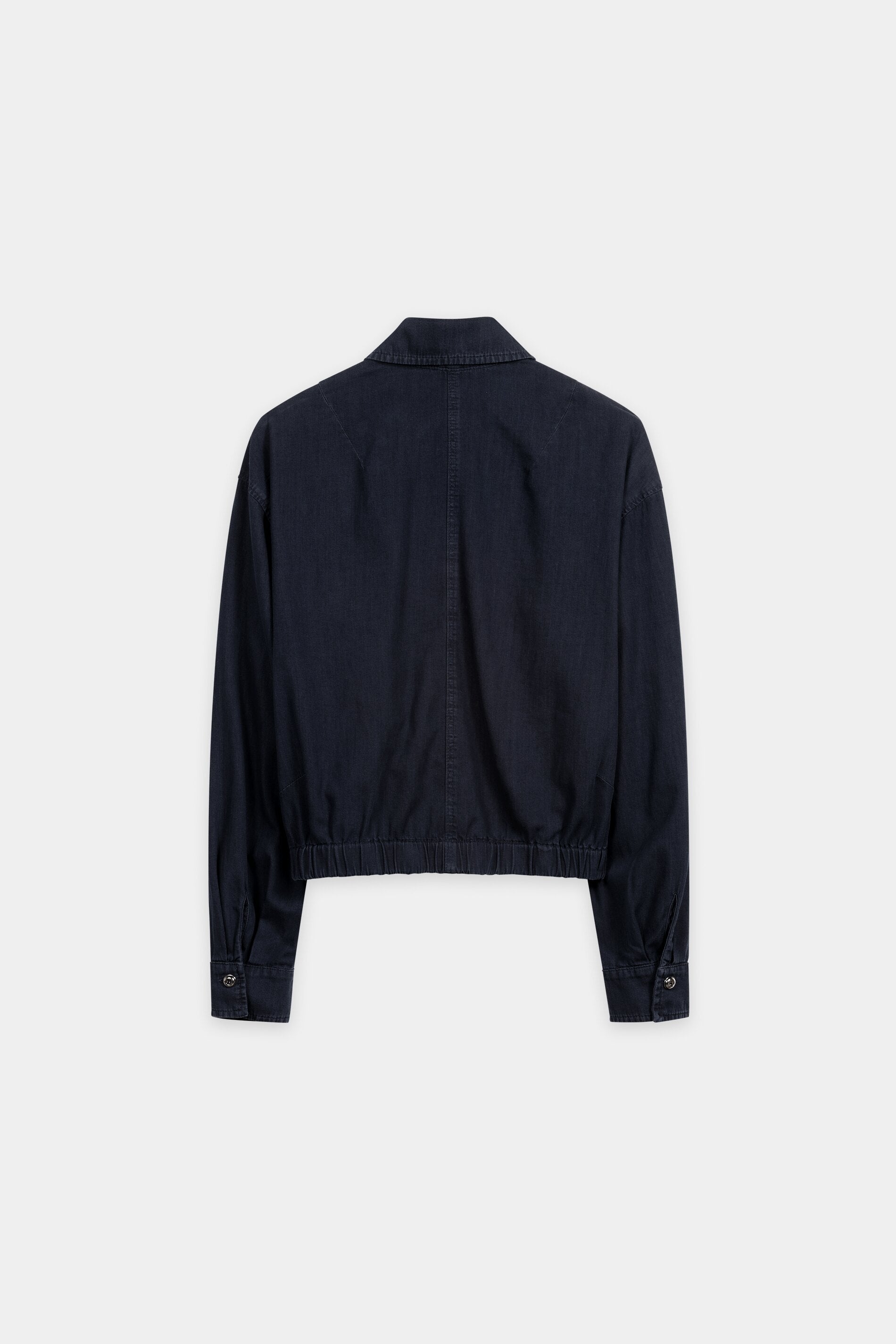 Denim-Bluse in Blouson-Optik - multi - Standard | Artikel Rück