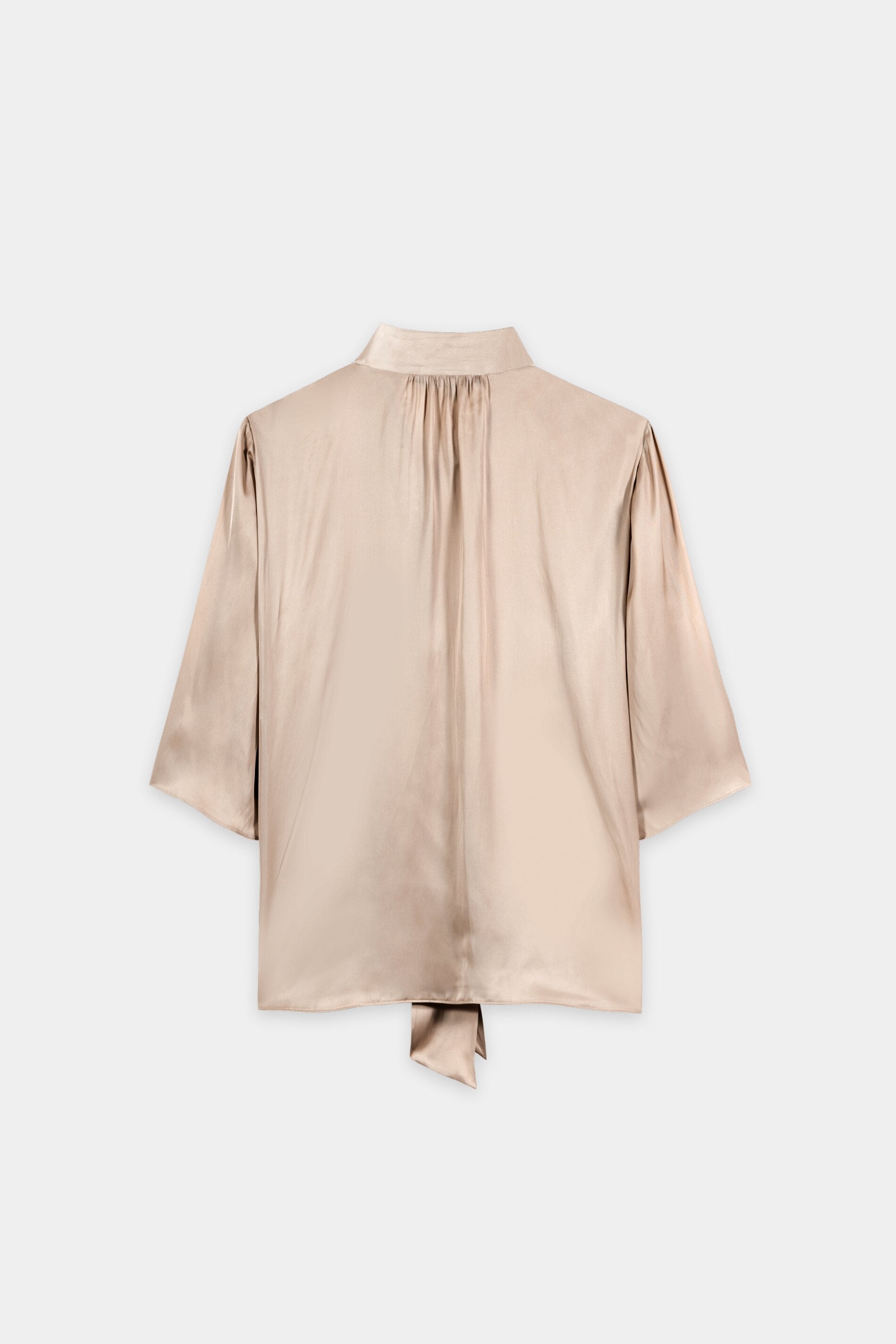 Satin-Bluse mit Schluppe - cappuccino - Standard | Artikel Rück