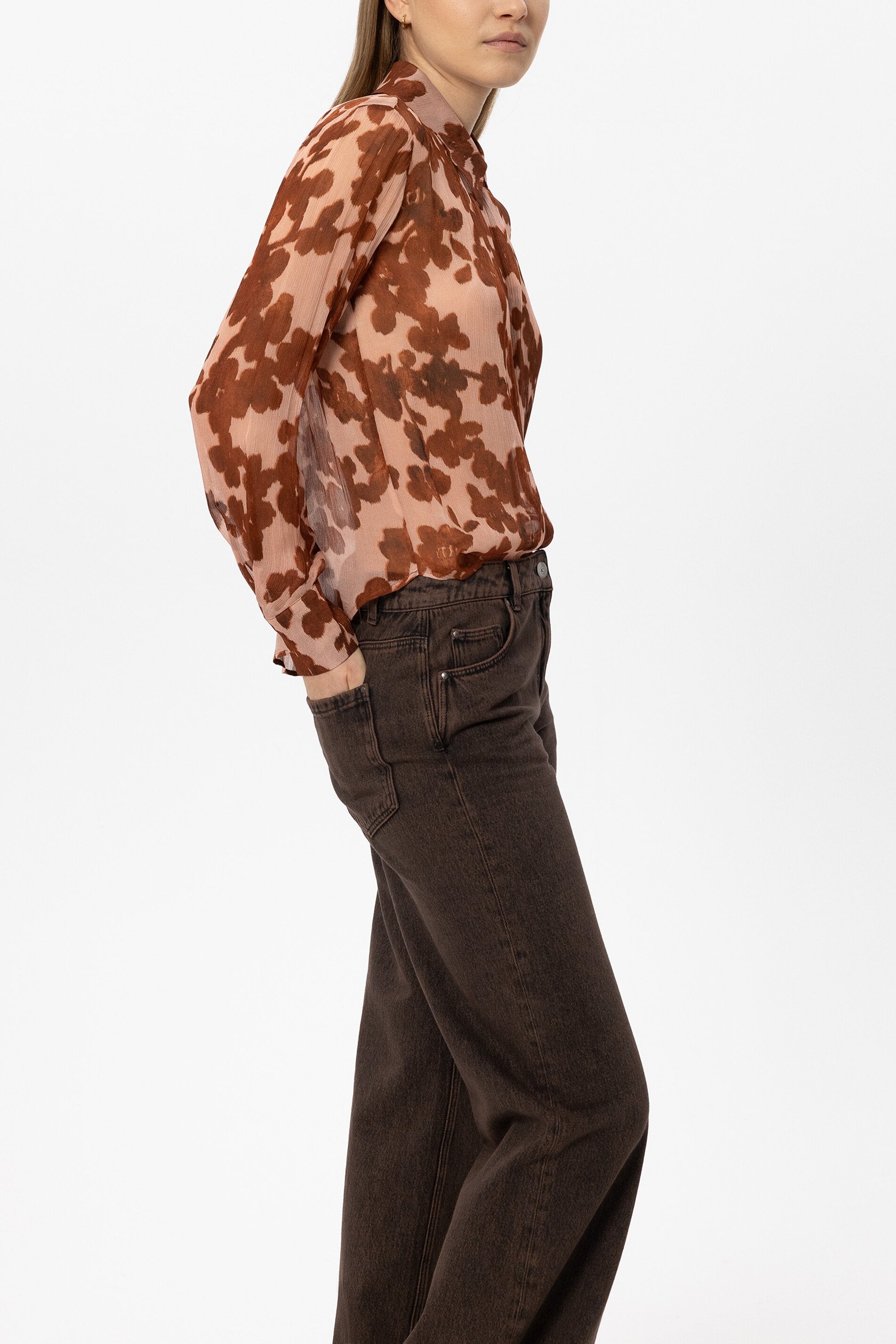 Bluse mit Flower-Print - multi - Standard | Model Seite