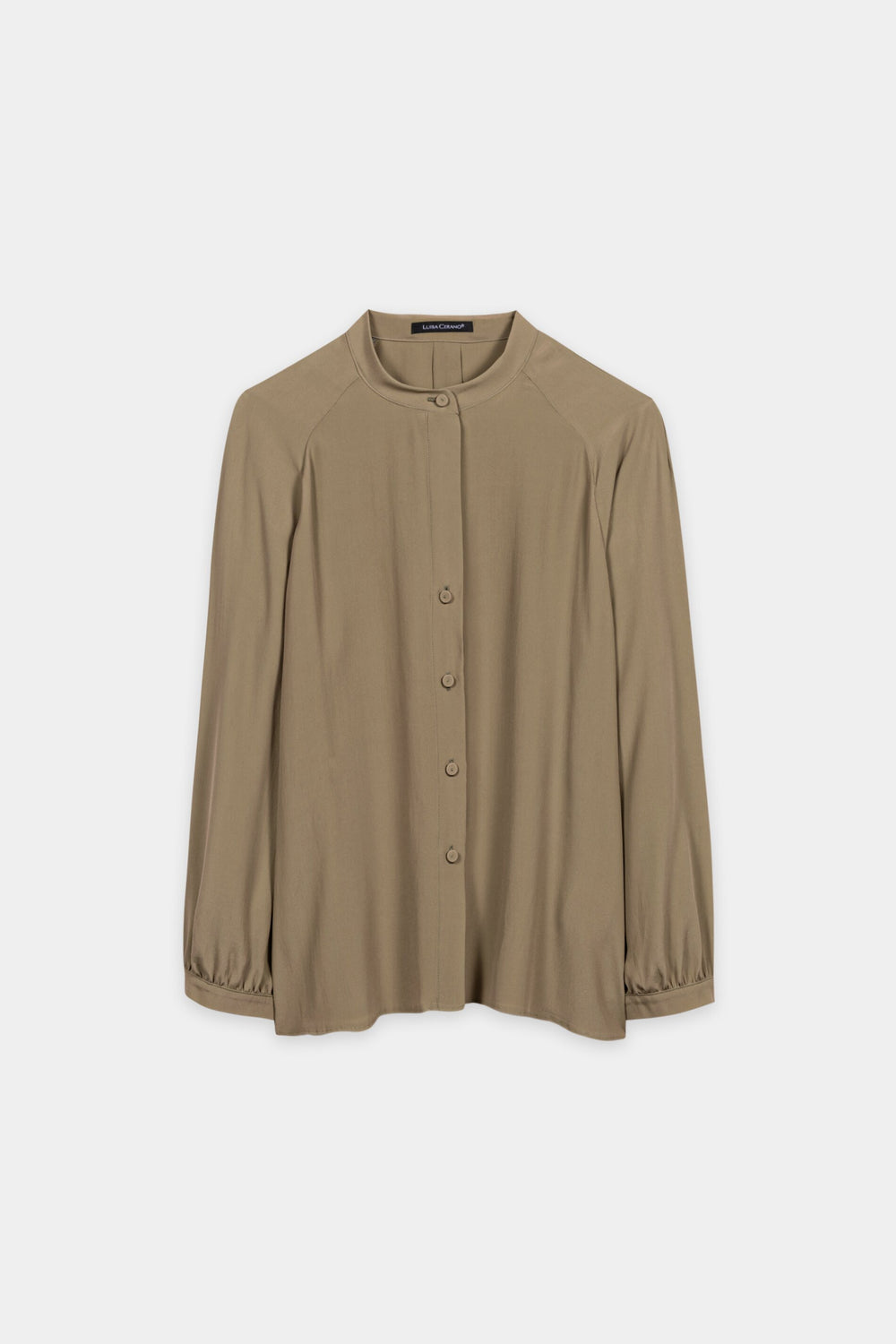 Blouse made of silk blend - sage - standard