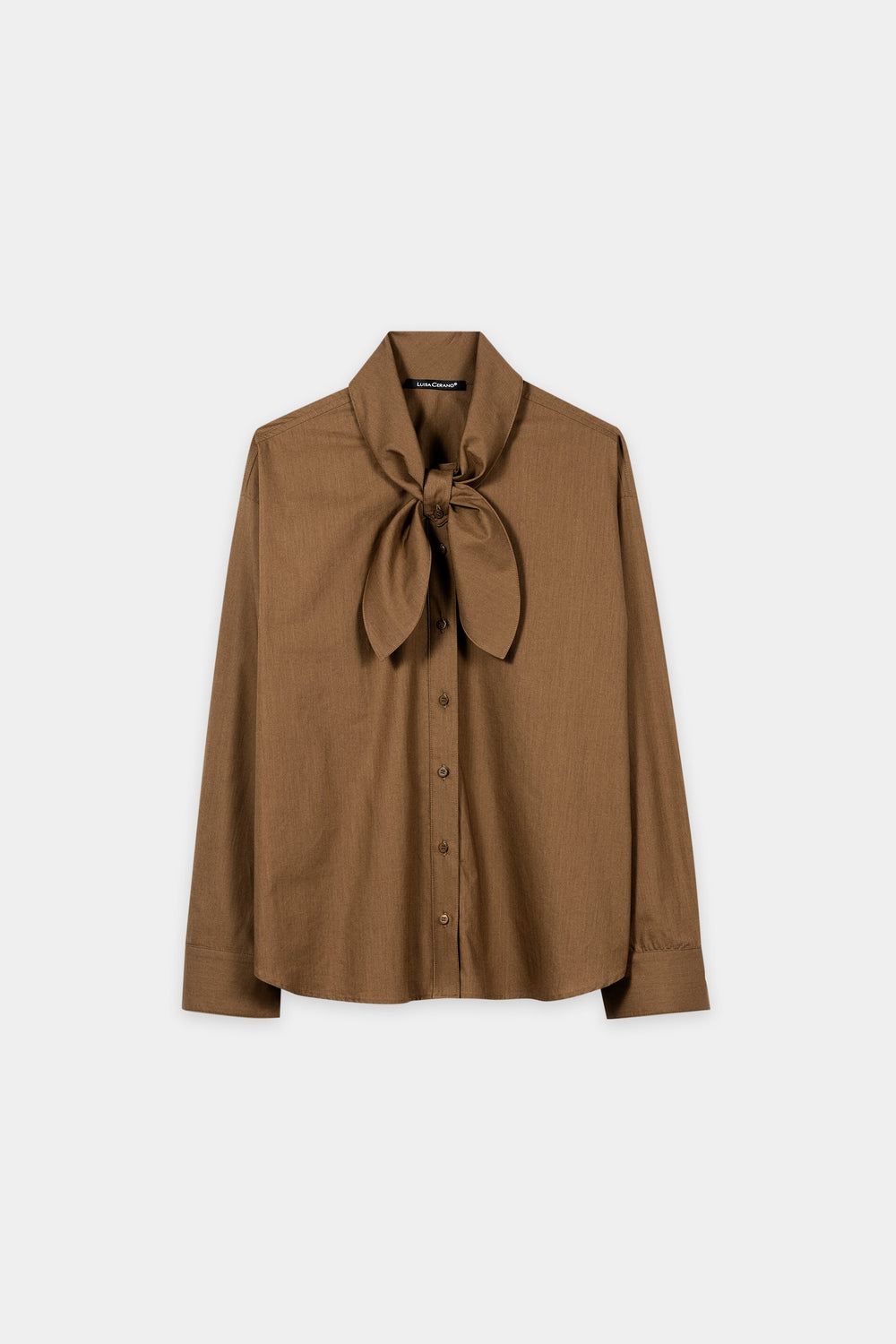 Hemd mit Schal-Schluppe - caramel - Standard