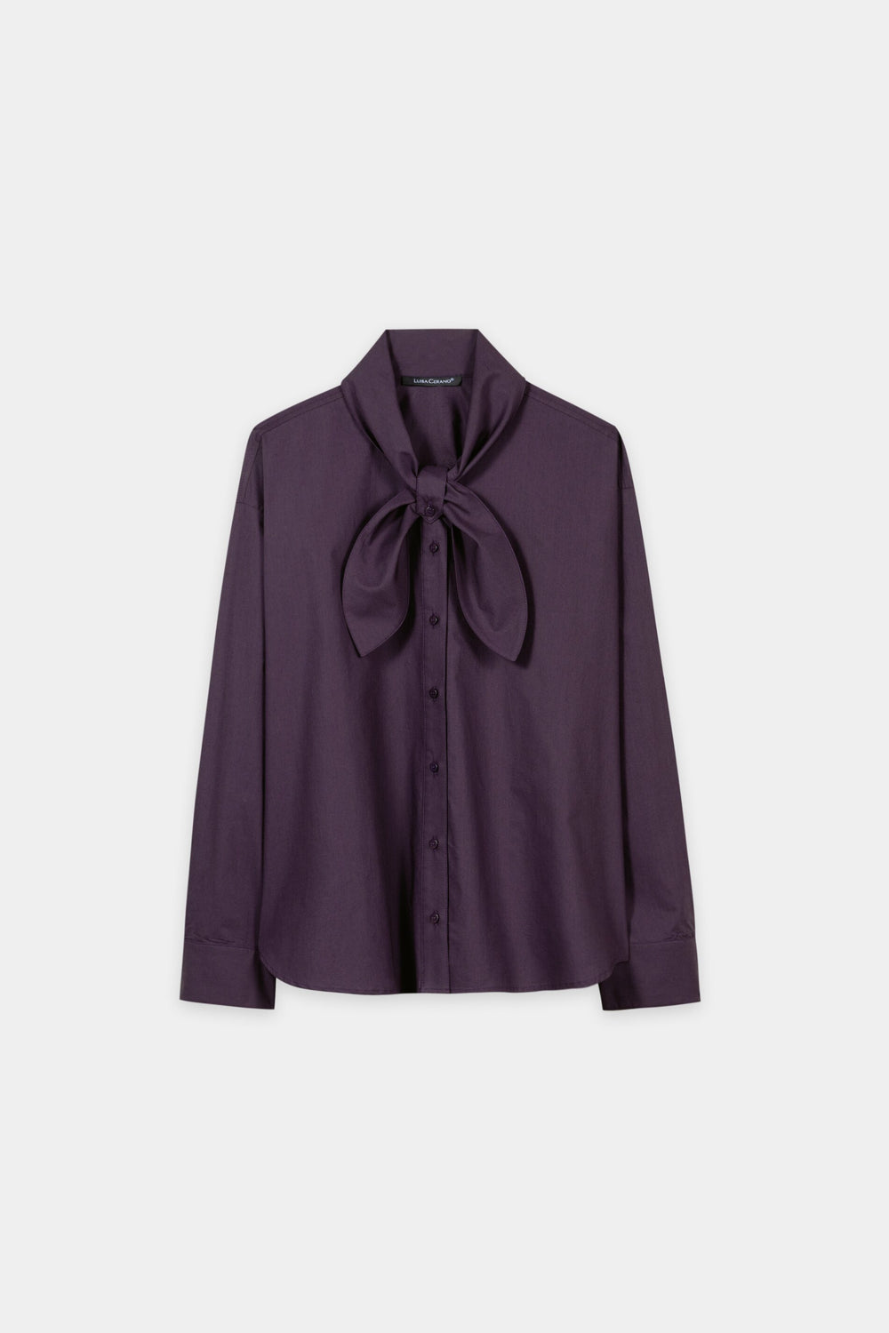 Hemd mit Schal-Schluppe - plum - Standard