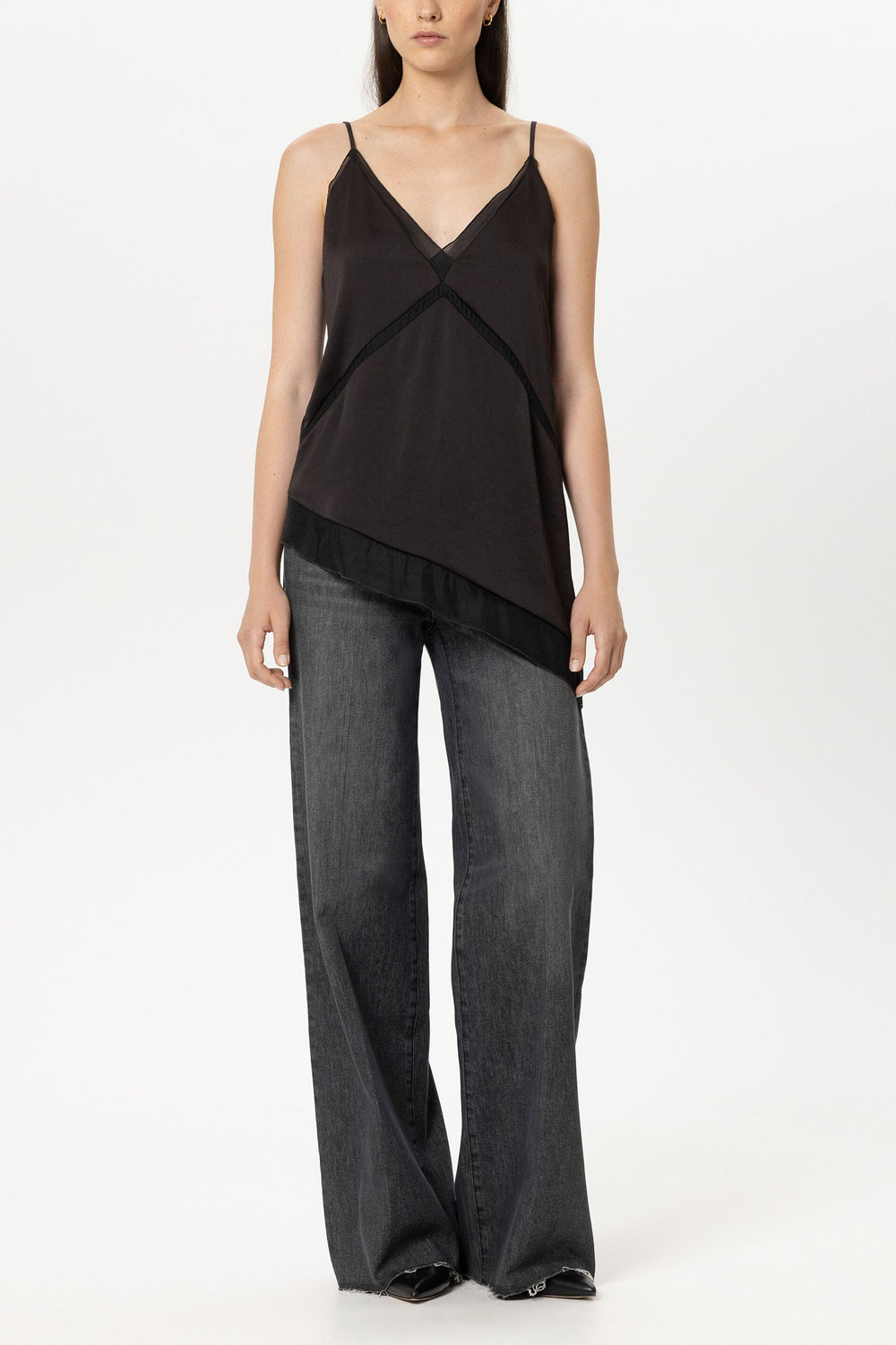Satin-Organza-Top - truffle - Standard