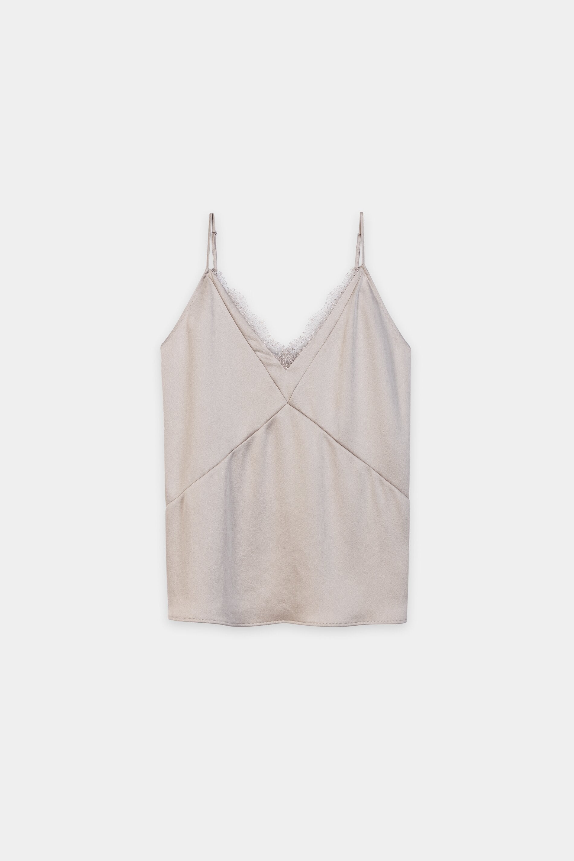 Satin-Lingerie-Top - pearl - Standard | Artikel Front