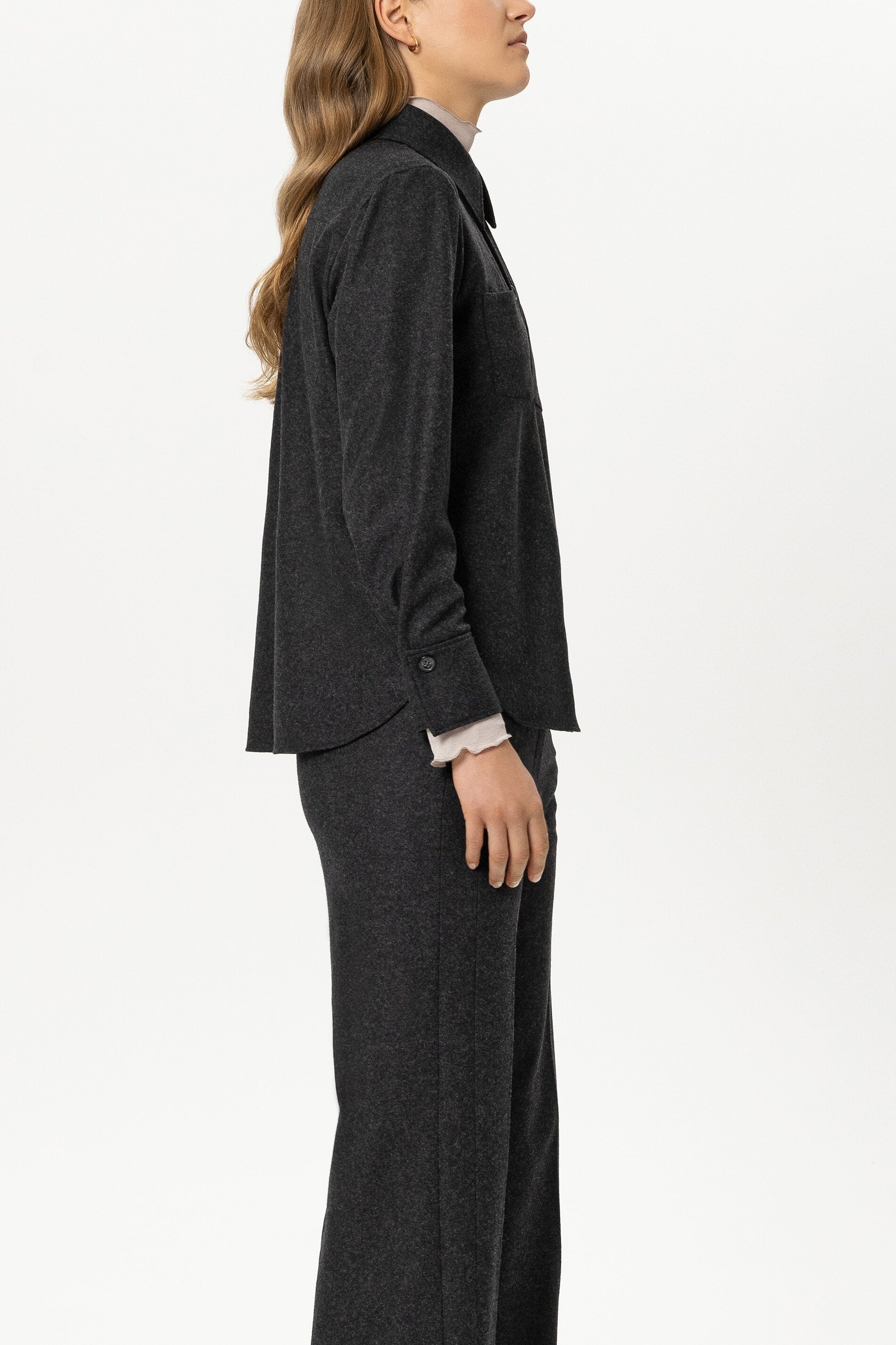 Flanell-Hemd - anthracite - Standard | Model Seite