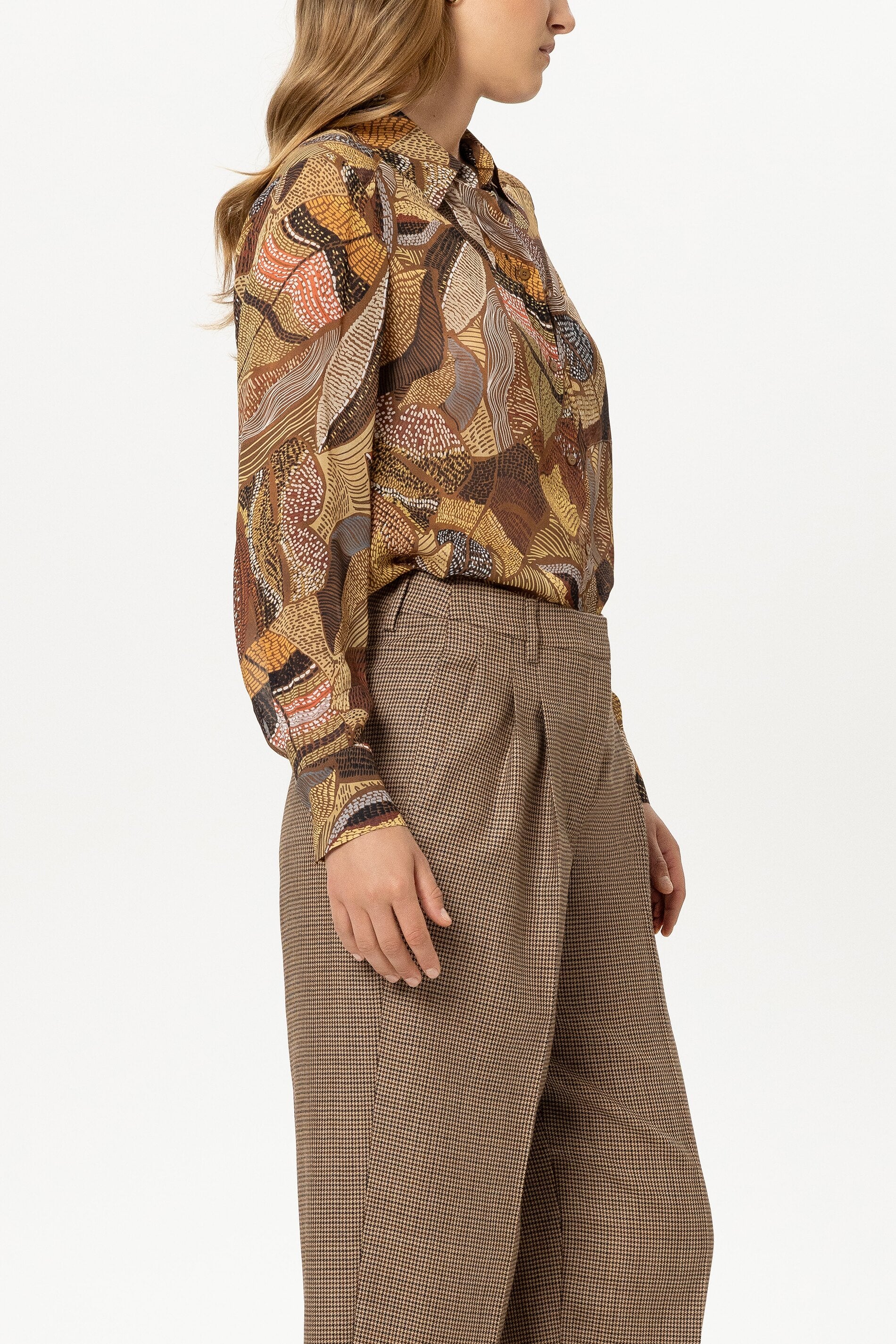 Hemdbluse mit Ethnic-Print - multi - Standard | Model Seite