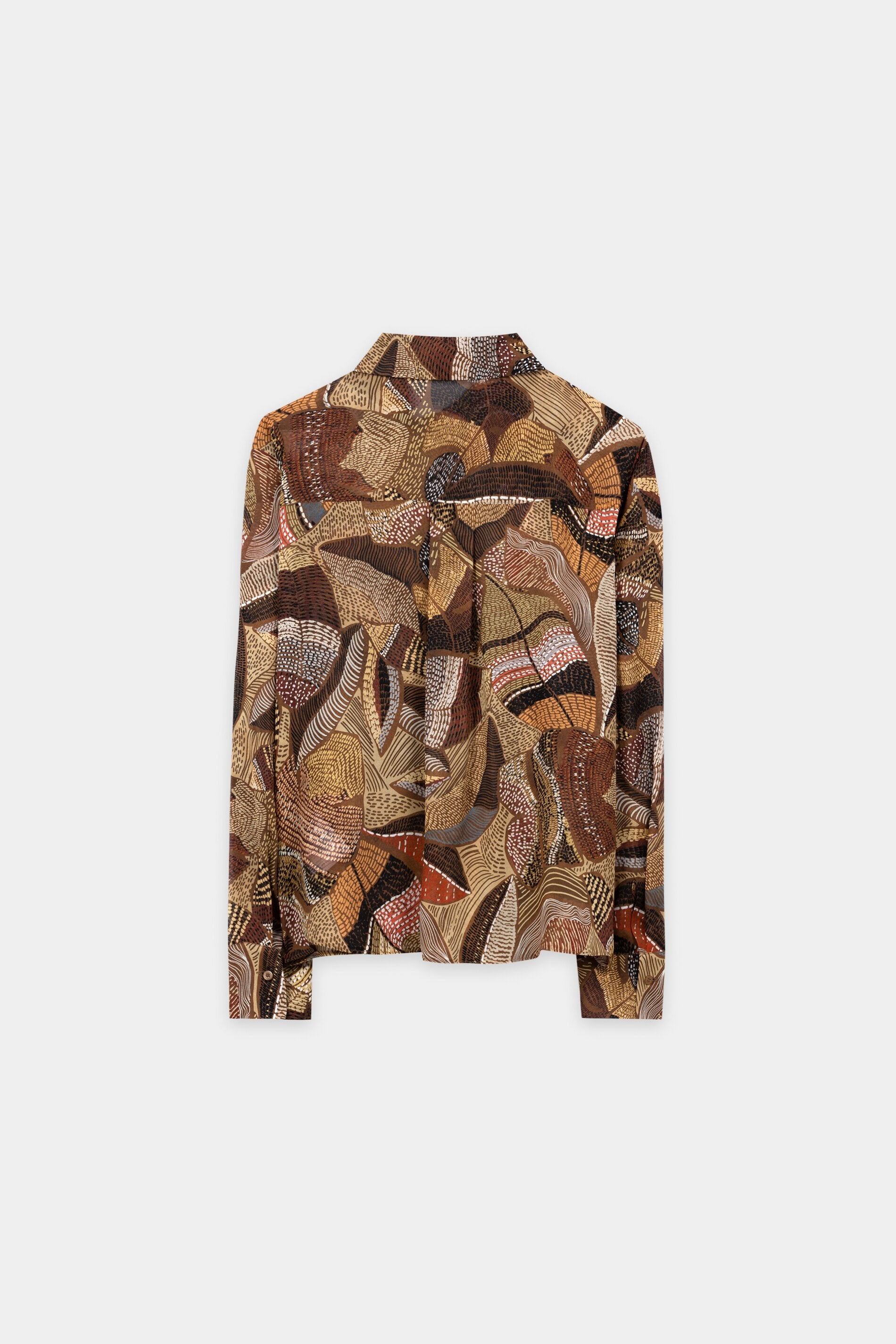 Hemdbluse mit Ethnic-Print - multi - Standard | Artikel Rück