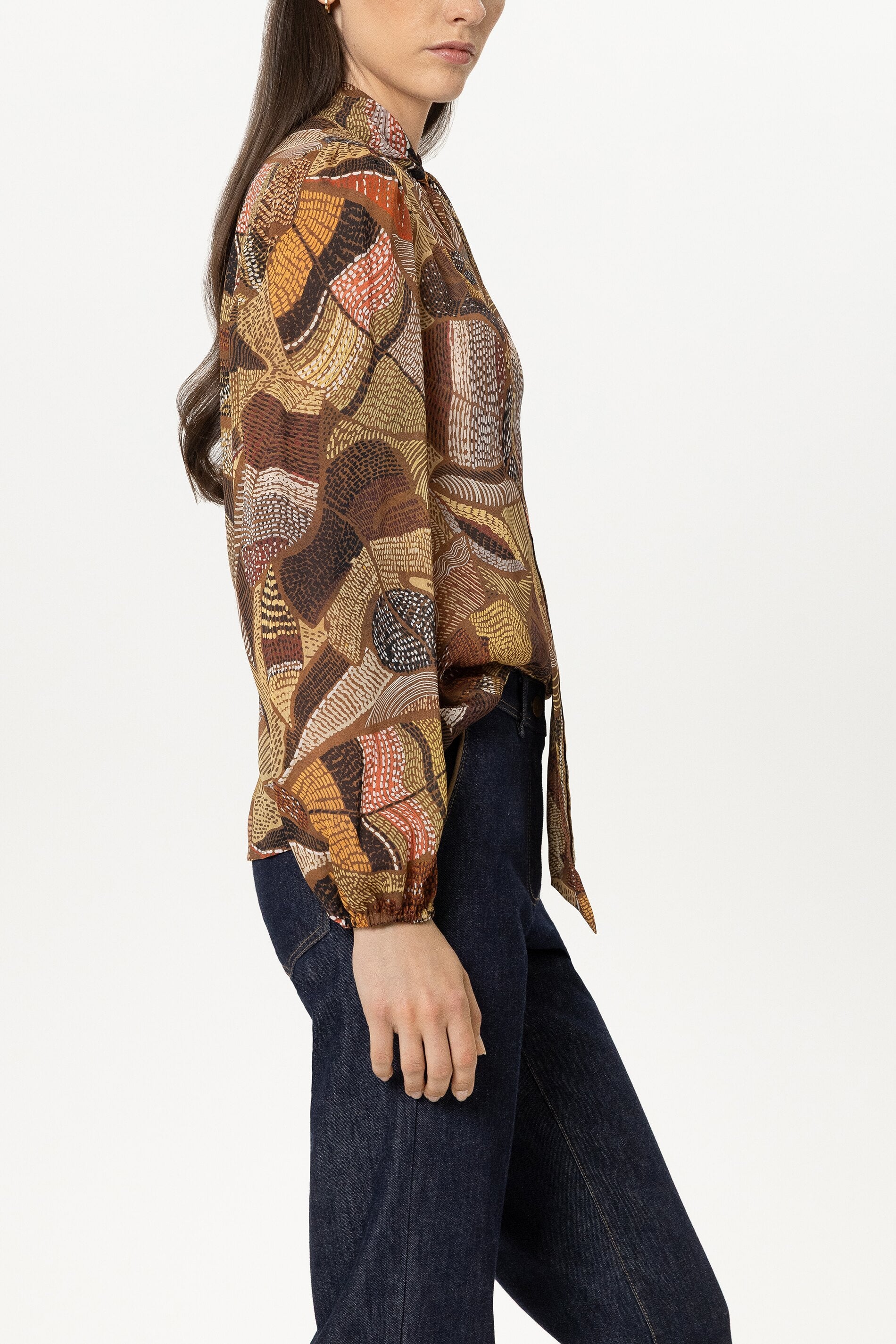 Bluse mit Ethnic-Print - multi - Standard | Model Seite