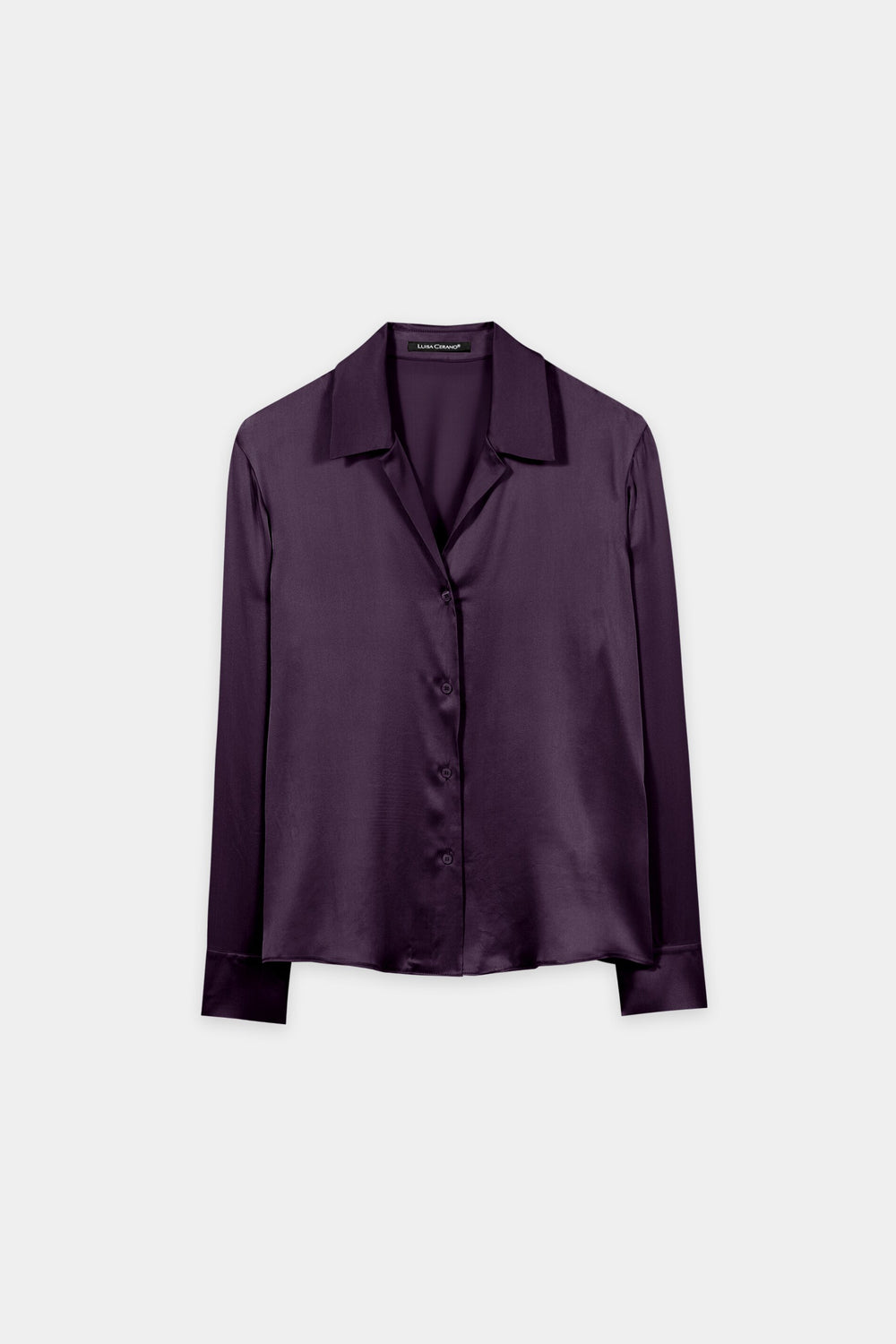 Hemdbluse aus Seiden-Mix - plum - Standard