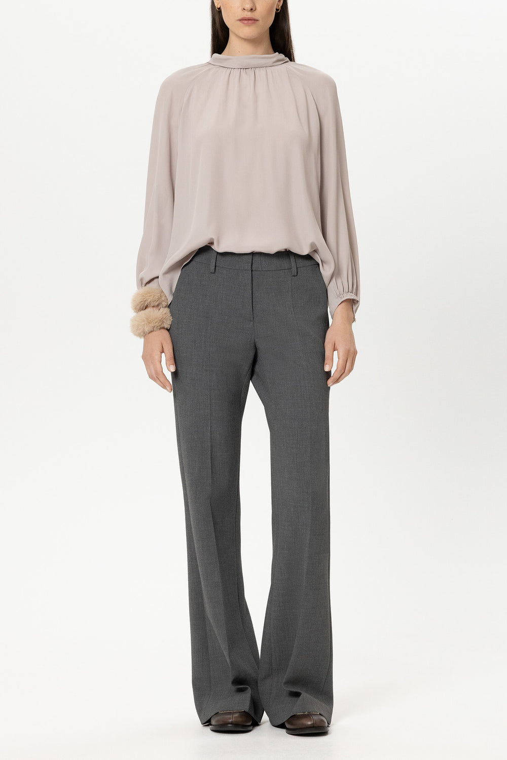 Bluse aus Seiden-Mix - pearl - Standard