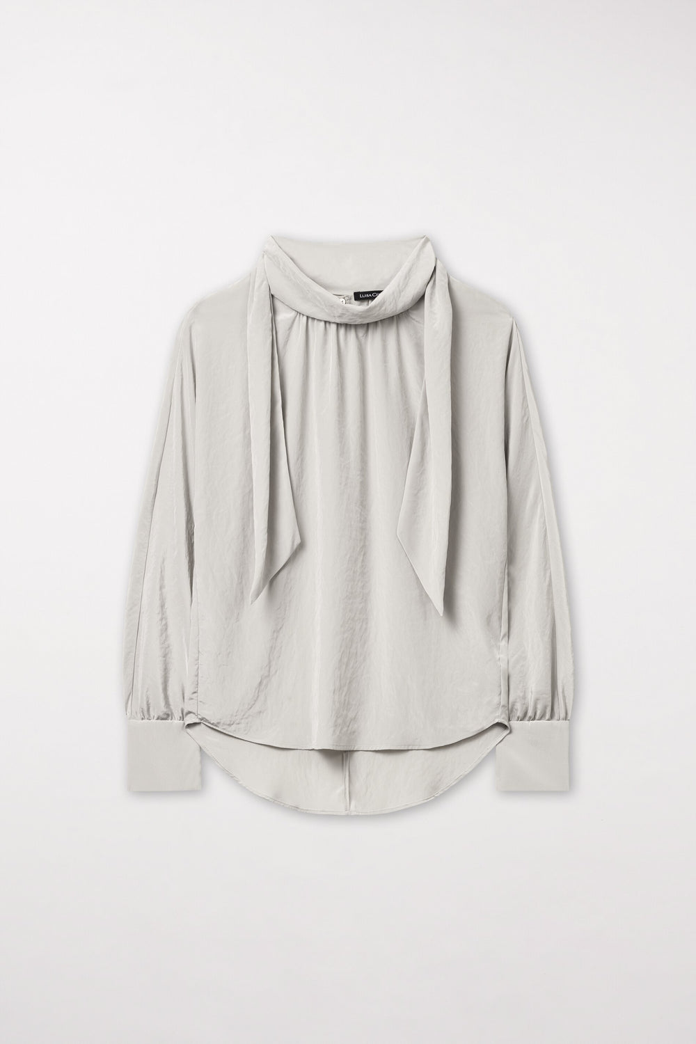 Blouse with bow tie - stone - standard