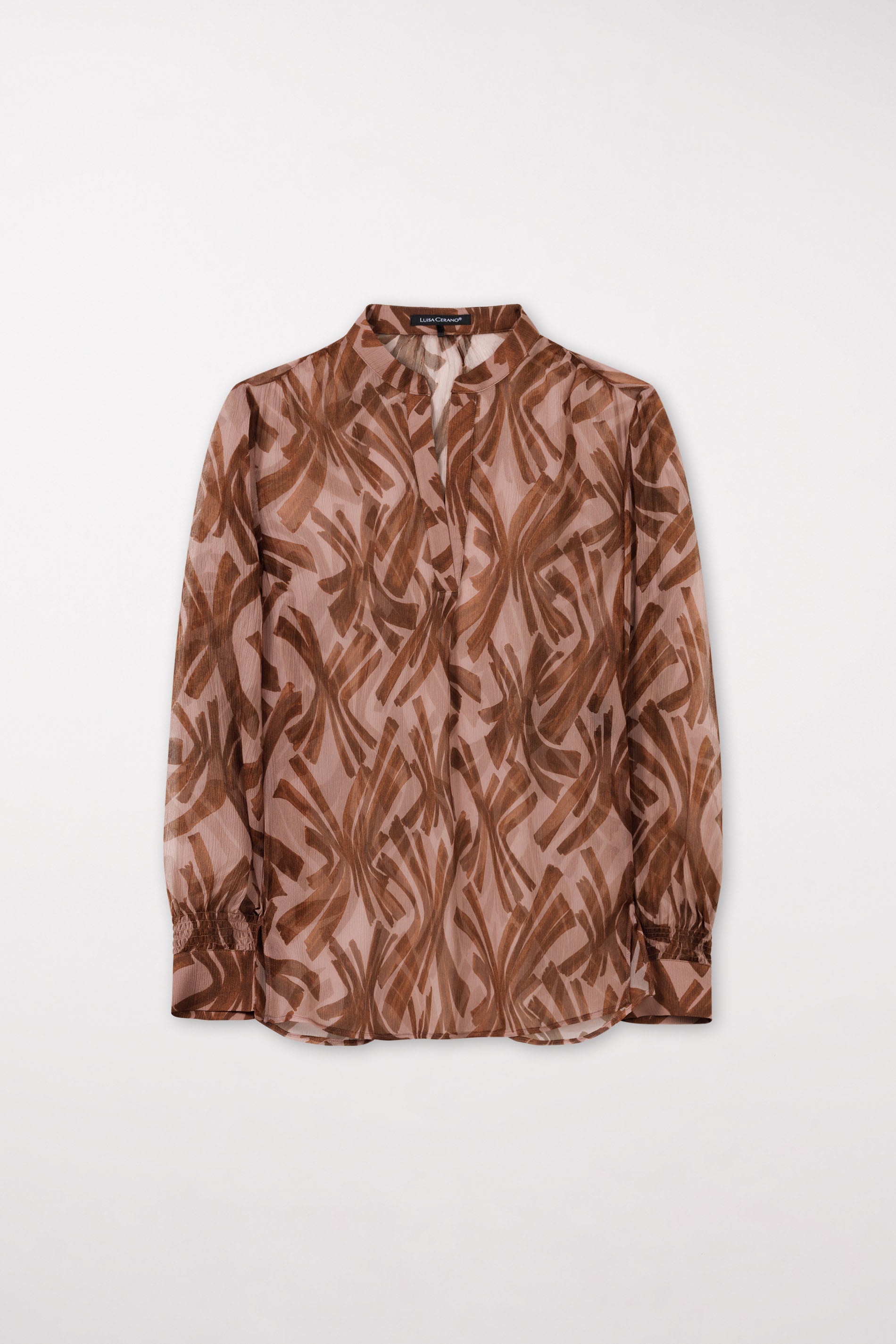 Seidenbluse mit Retro-Print - the retro print - Standard | Artikel Front