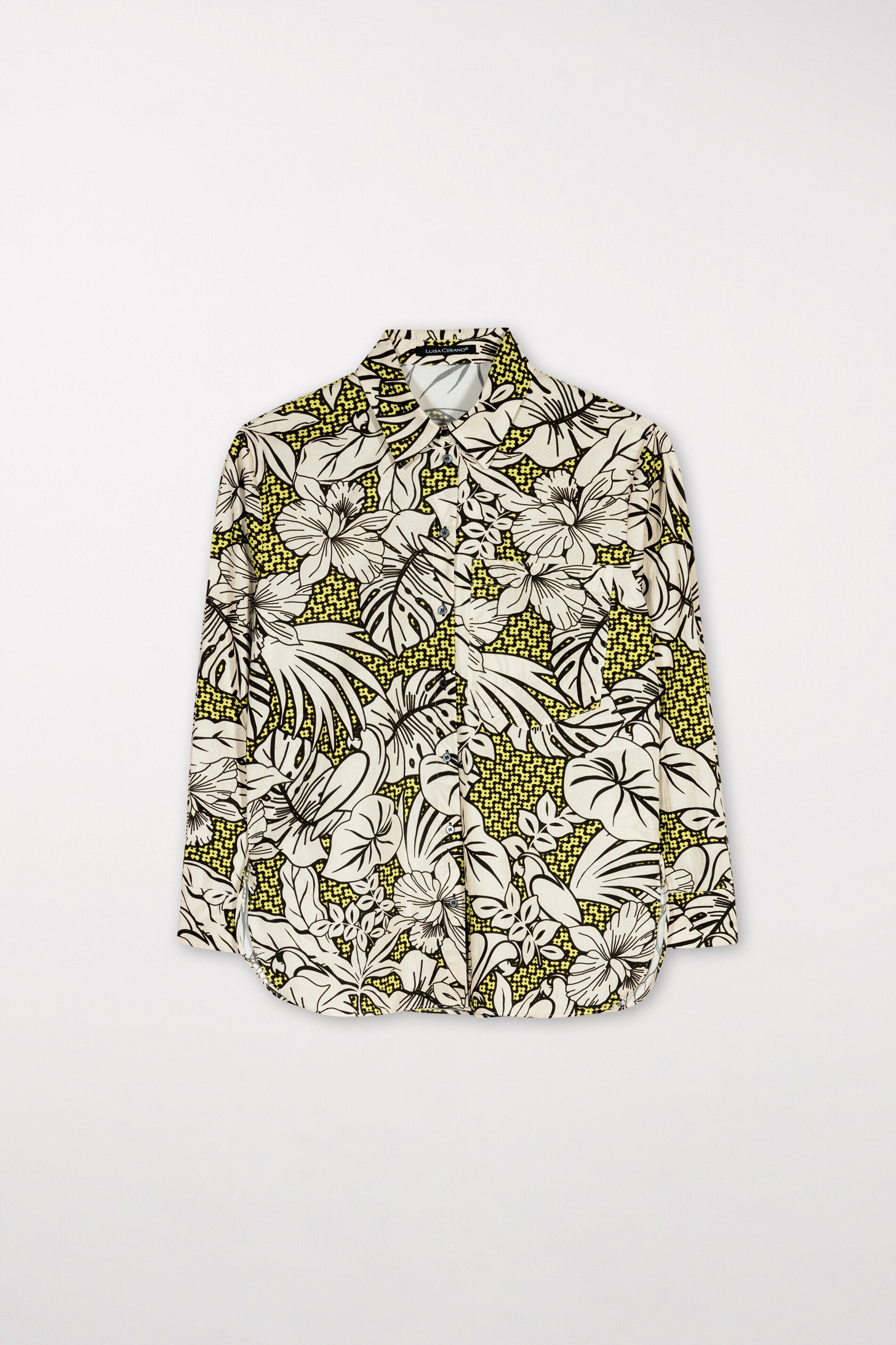 Hemdbluse mit Leaf-Print - multi - Standard | Artikel Front