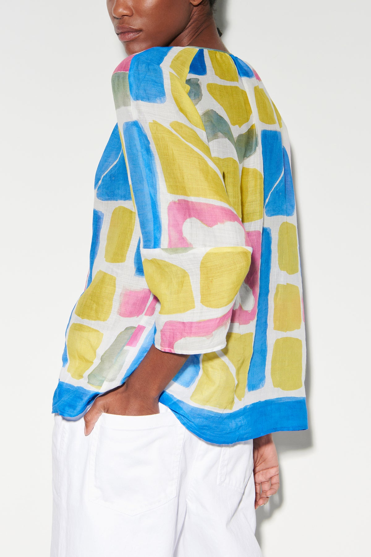 Tunikabluse mit Ethnic-Print - multi playful ethnic print - Standard | Model Rück