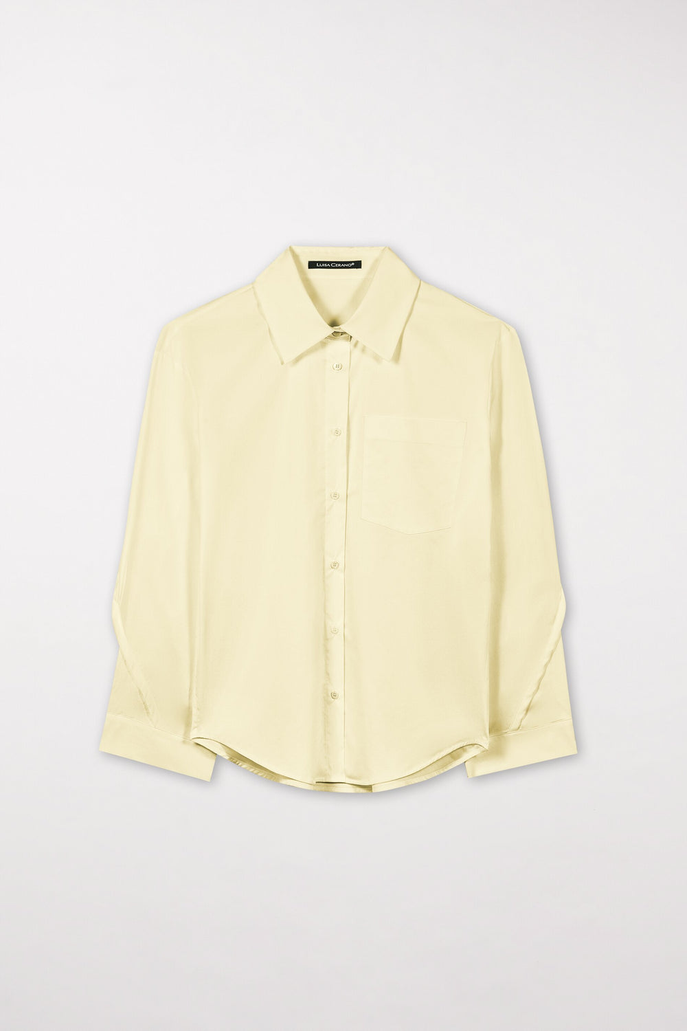 Gabardine-Hemdbluse - pale citron - Standard