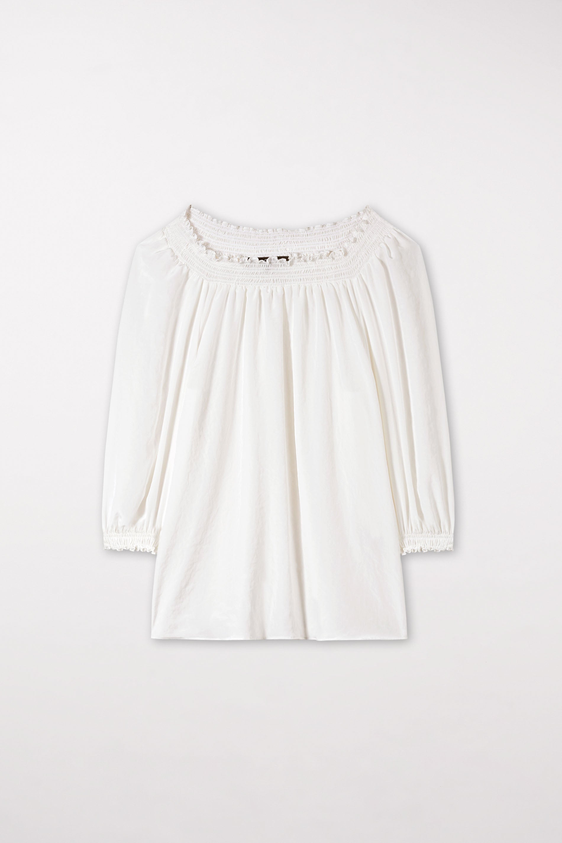 Tunika mit Carmen-Ausschnitt - off-white - Standard | Artikel Front