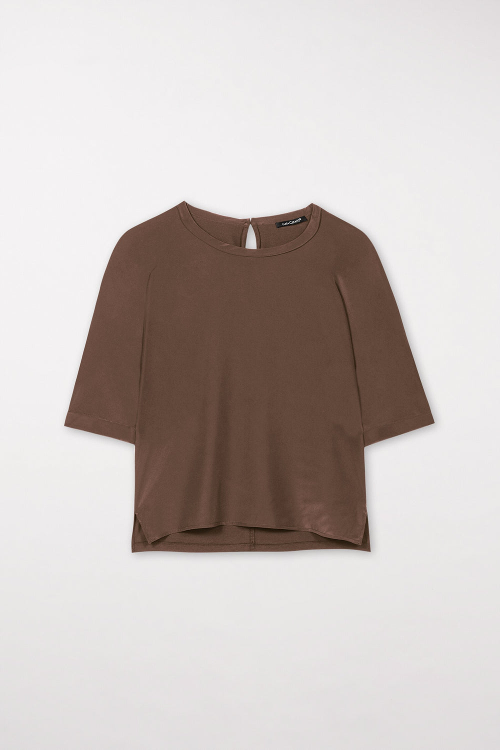 T-Shirt mit Rücken-Patch - hazelnut - Standard