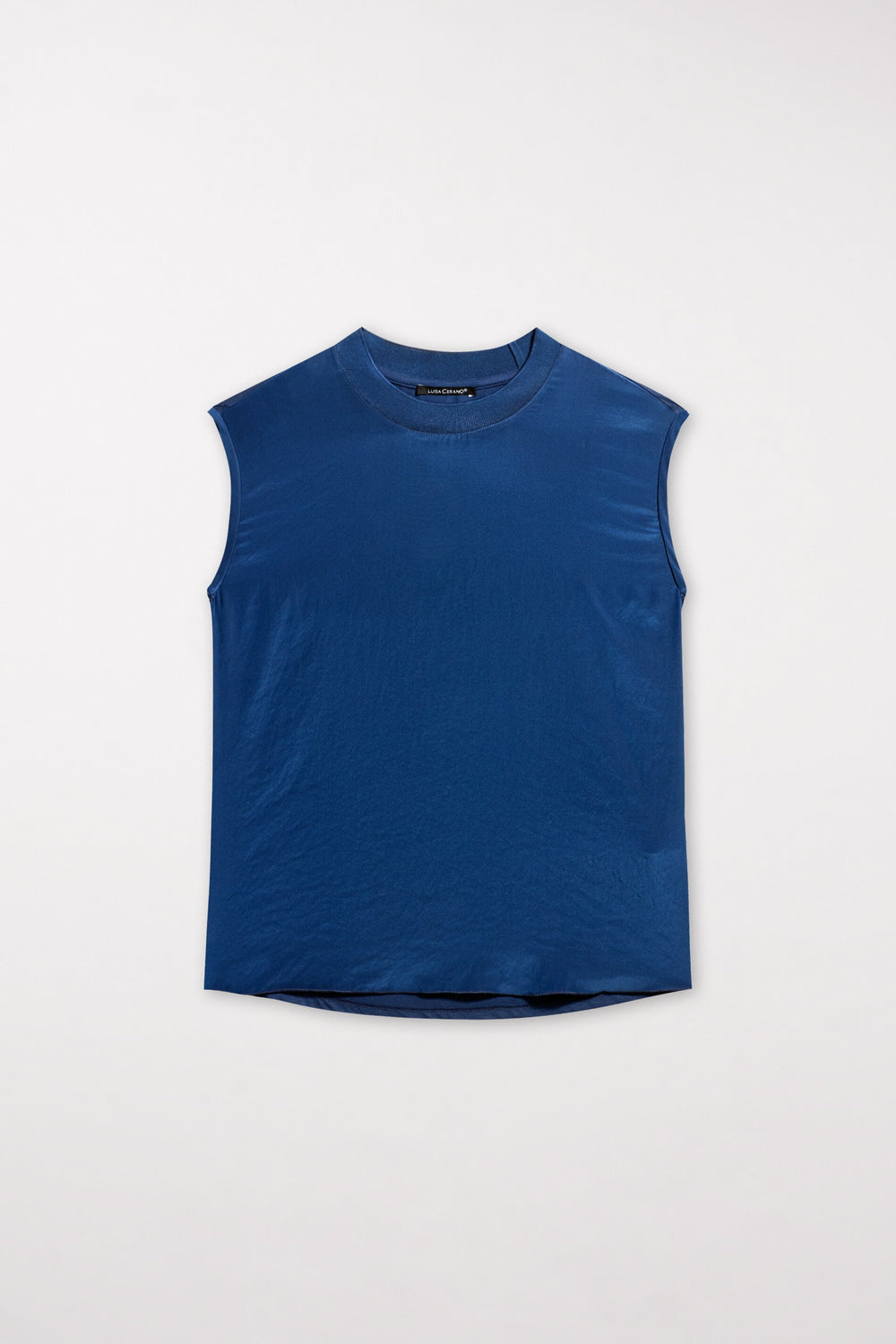 Basic-Top mit Rippdetail - deep blue - Standard