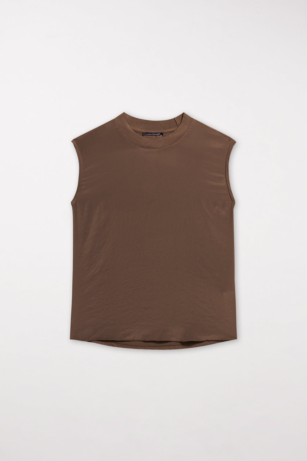Basic-Top mit Rippdetail - hazelnut - Standard