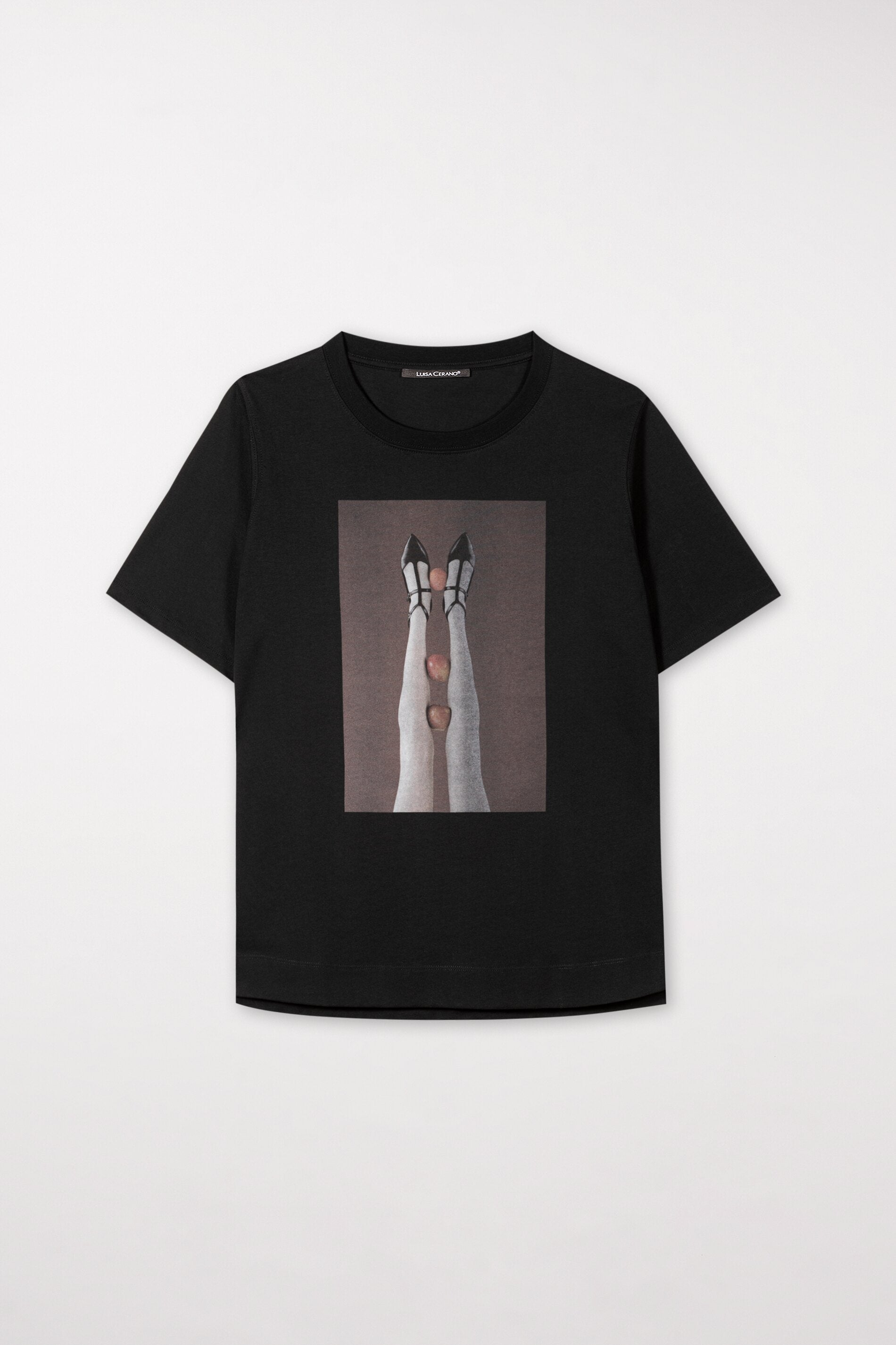 T-Shirt mit Statement-Print - black - Standard | Artikel Front