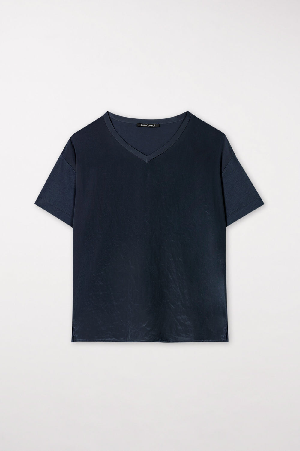 V-Neck-Shirt - midnight blue - Standard
