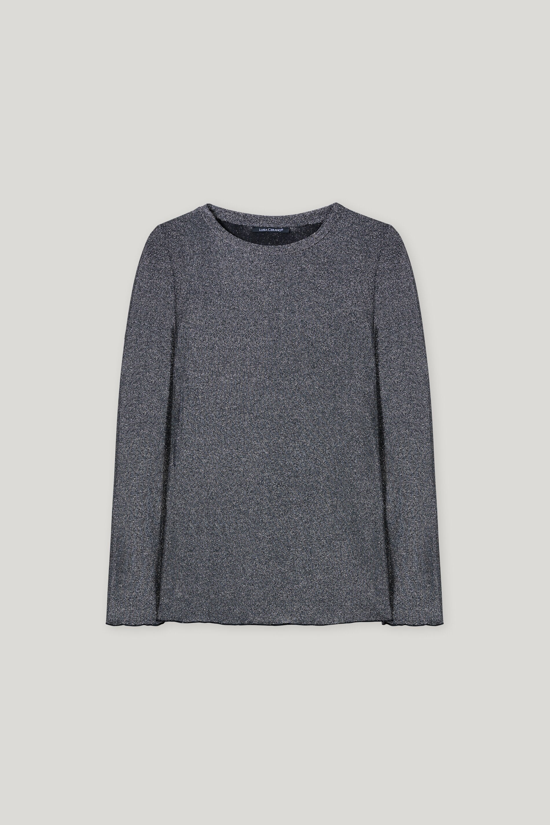 Langarm-Shirt mit Glanzeffekt - urban grey - Standard | Artikel Front